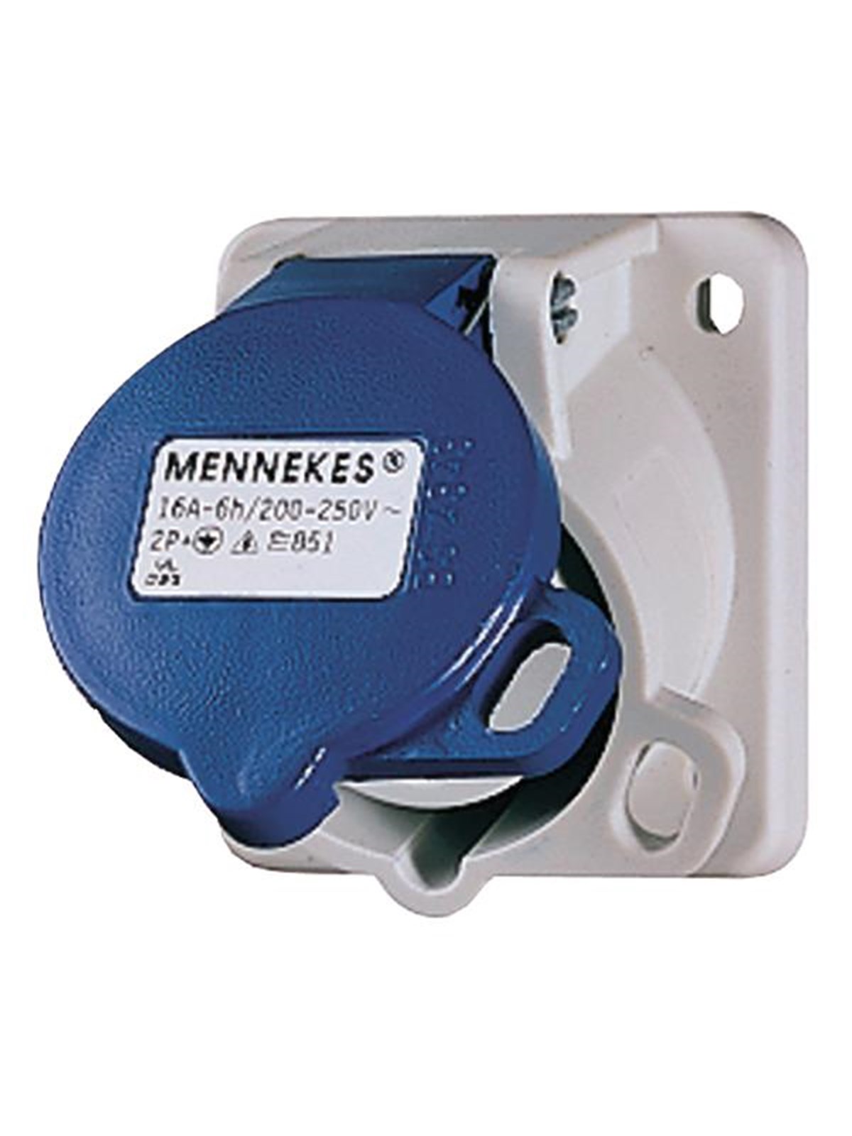 Mennekes Panel Mounted Recept. 16a3p6h230v Ip44 - Cee Material - 851