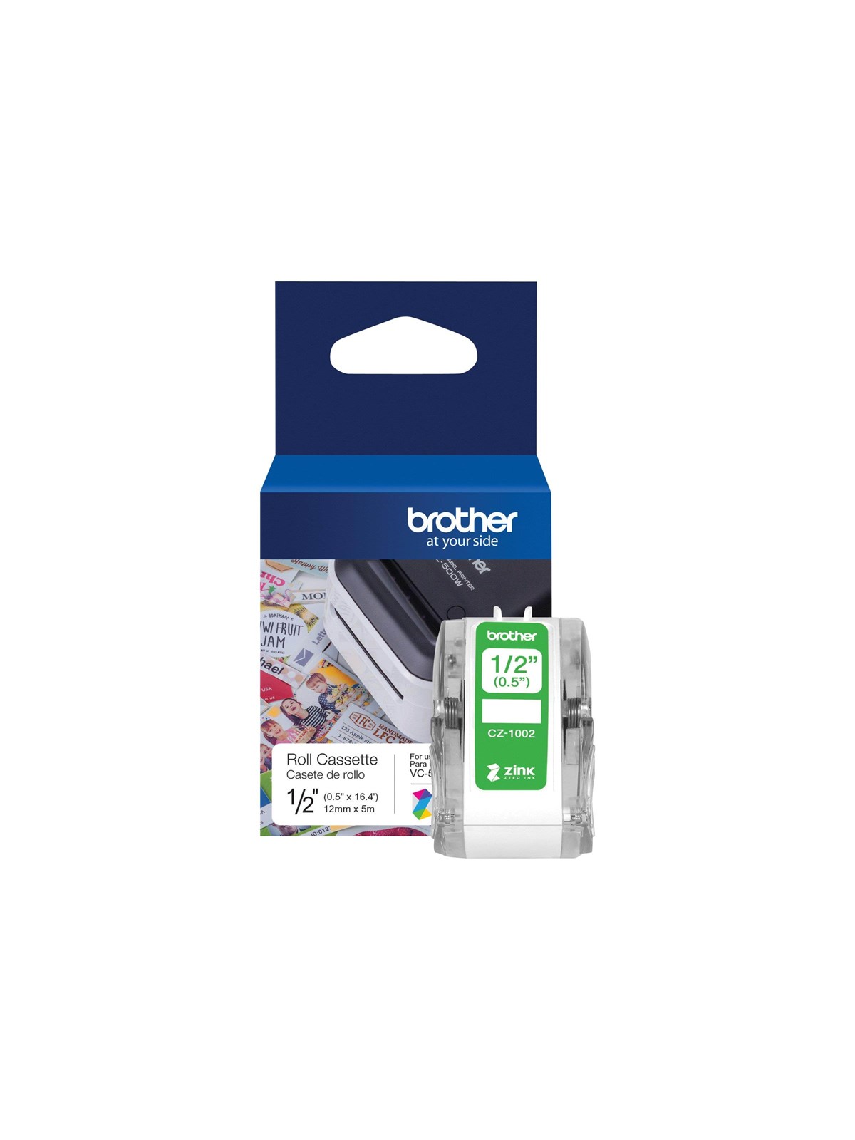Brother Cz-1002 - Continuous Labels - 1 Roll(s) - Roll (1.2 cm x 5 m) - Papier Fotopapier Und Etiketten - Cz1002
