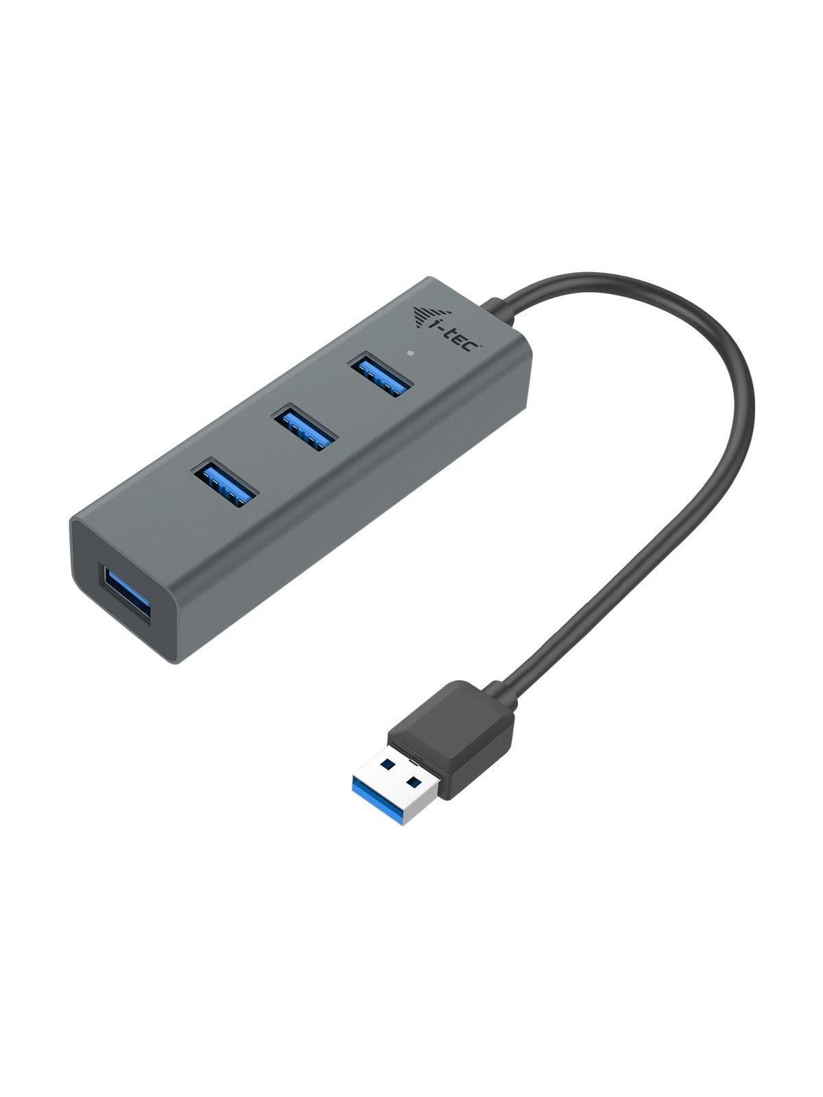 I-tec Usb 3.0 Metal Passive Hub - Usb 3.0 - 4-port Usb-hubs - Usb 3.2 - 4 - Grau - Usb Hubs - U3hubmetal403