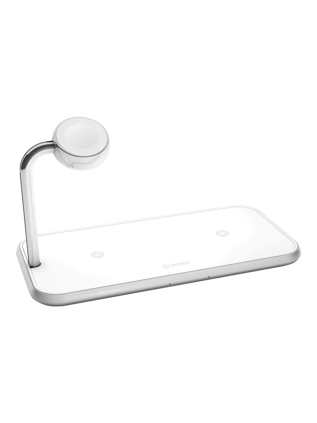 Zens Dual+Watch Aluminium Wireless Charger White - Handys Adapter Und Ladegeraete - Zedc05w/00