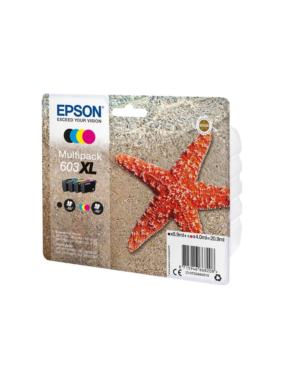 Epson 603xl Multipack - 4-pack - XL - Black Yellow Cyan Magenta - Original - Ink Cartridge - Druckerzubehoer Tinte Toner - C13t03a64020