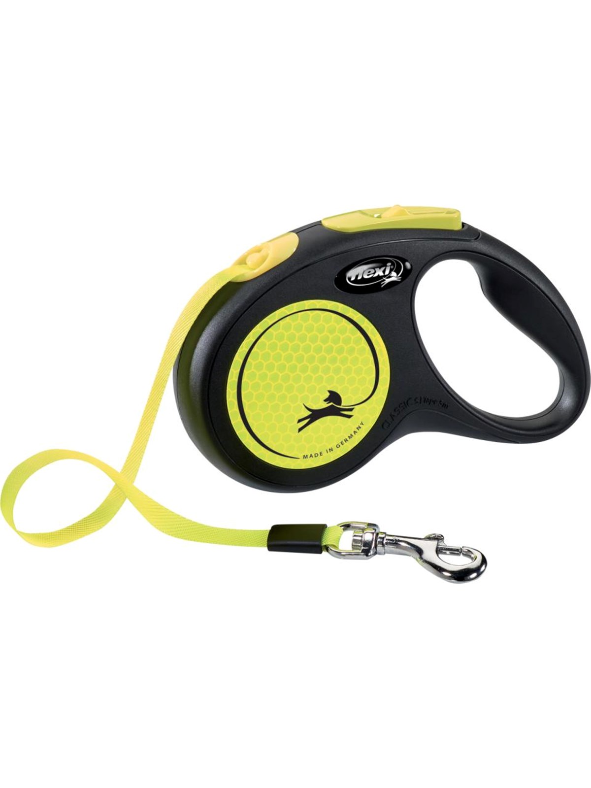 Flexi New Neon Tape Leash Yellow 15kg 5M - Hunde - Fl-3518