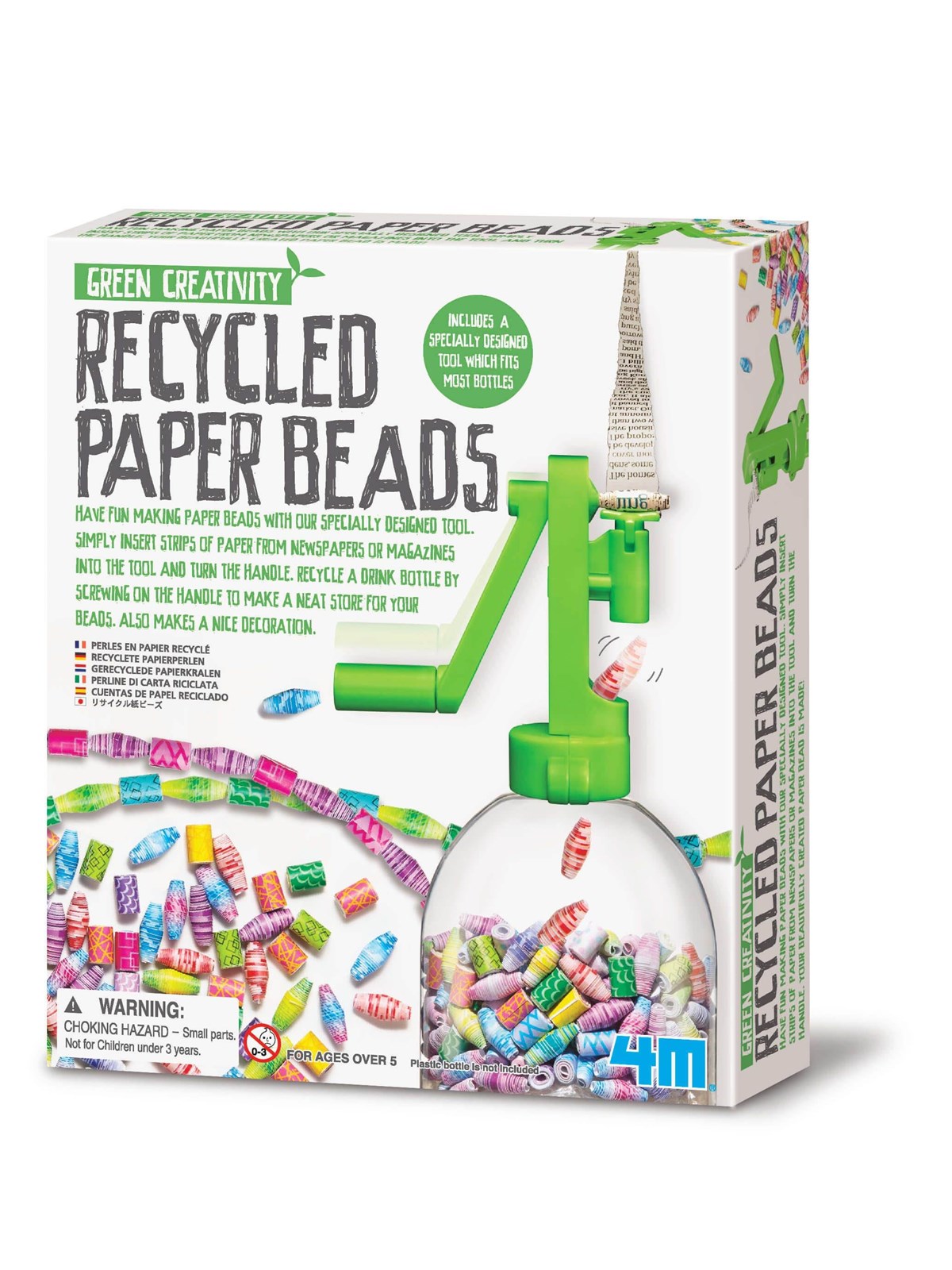4M Green Creativity/recycled Paper Beads - Kreativ Spiele - 4m-4588