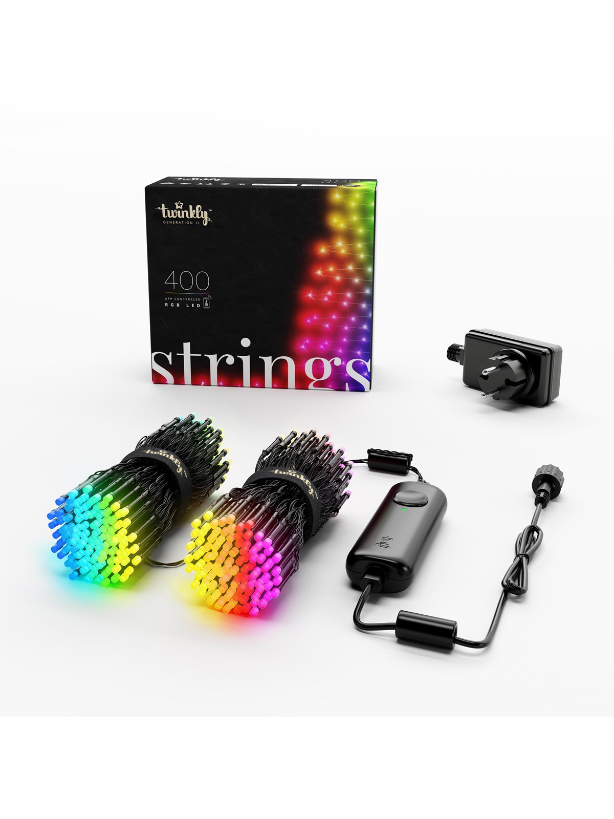 Twinkly Strings (Gen II) 400 Rgb-lichterkette, 32 m, 16 Millionen Farben - Smart Home - Tws400stp-beu