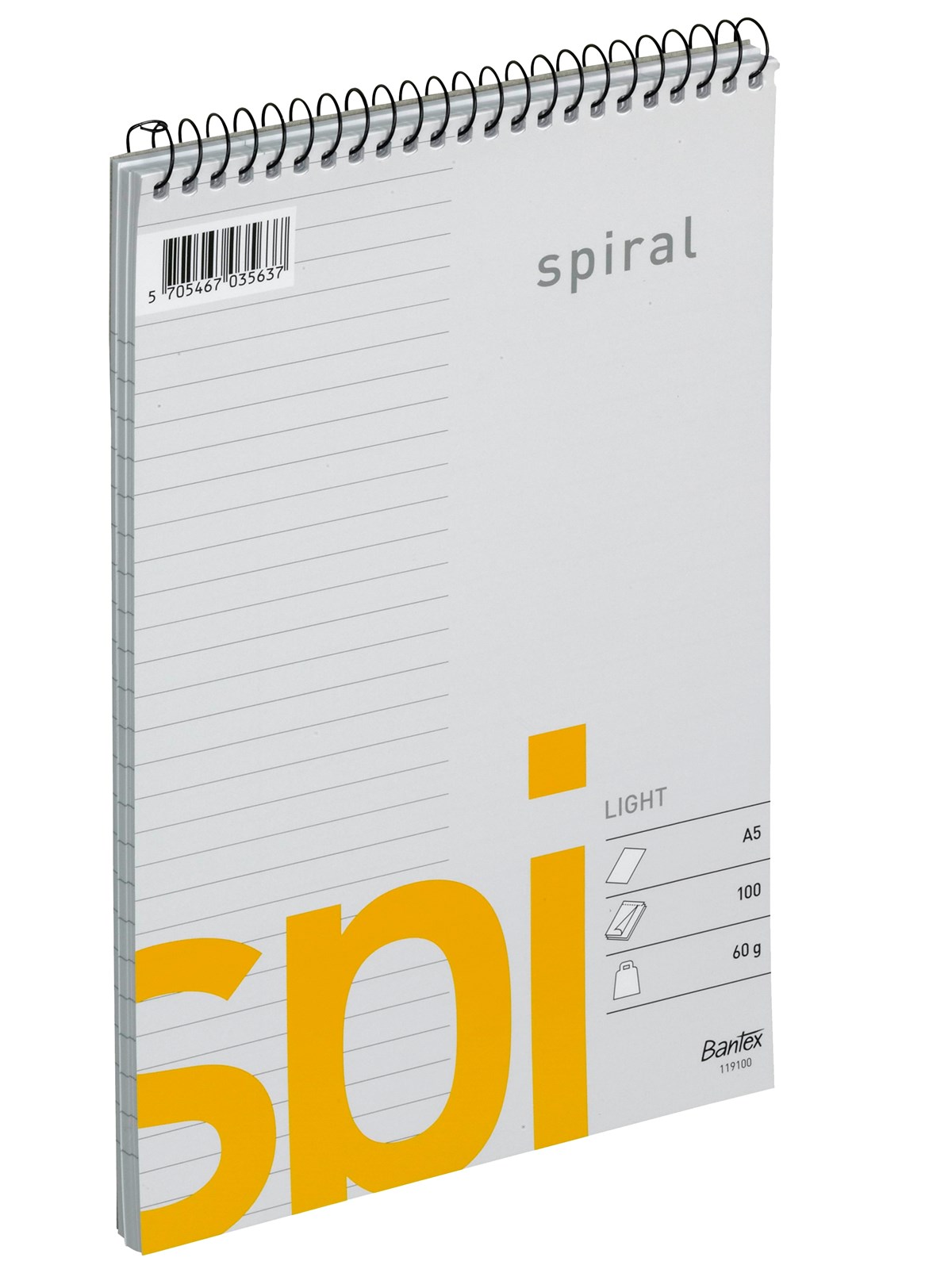 Bantex Light Spi Spiral Pad A5 Ruled