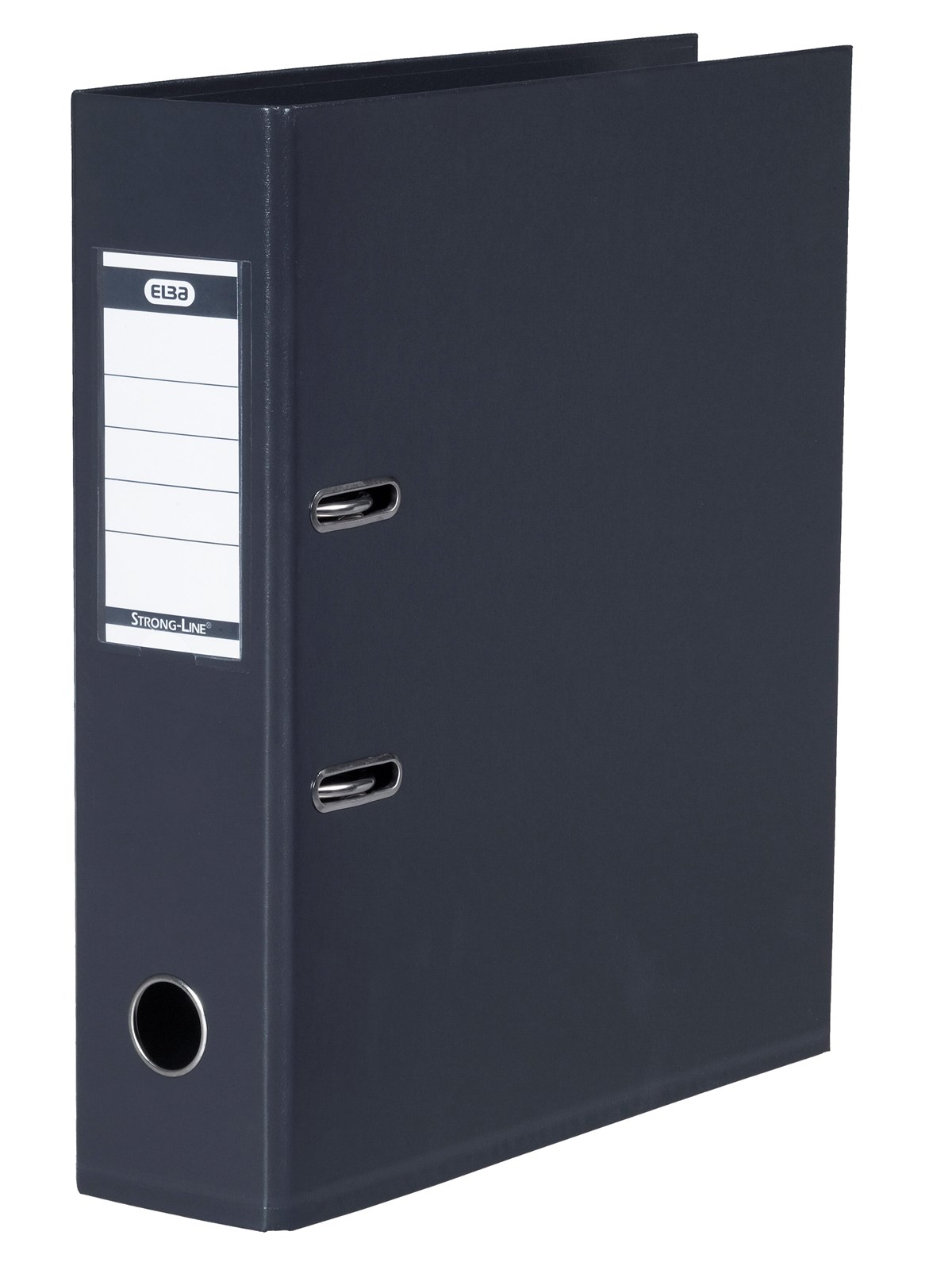 Elba "Strong-line" Lever Arch File PP Exchangeable Spine Label Anthr. A4 8 cm - Briefordner Und Ringmappen - 100400547