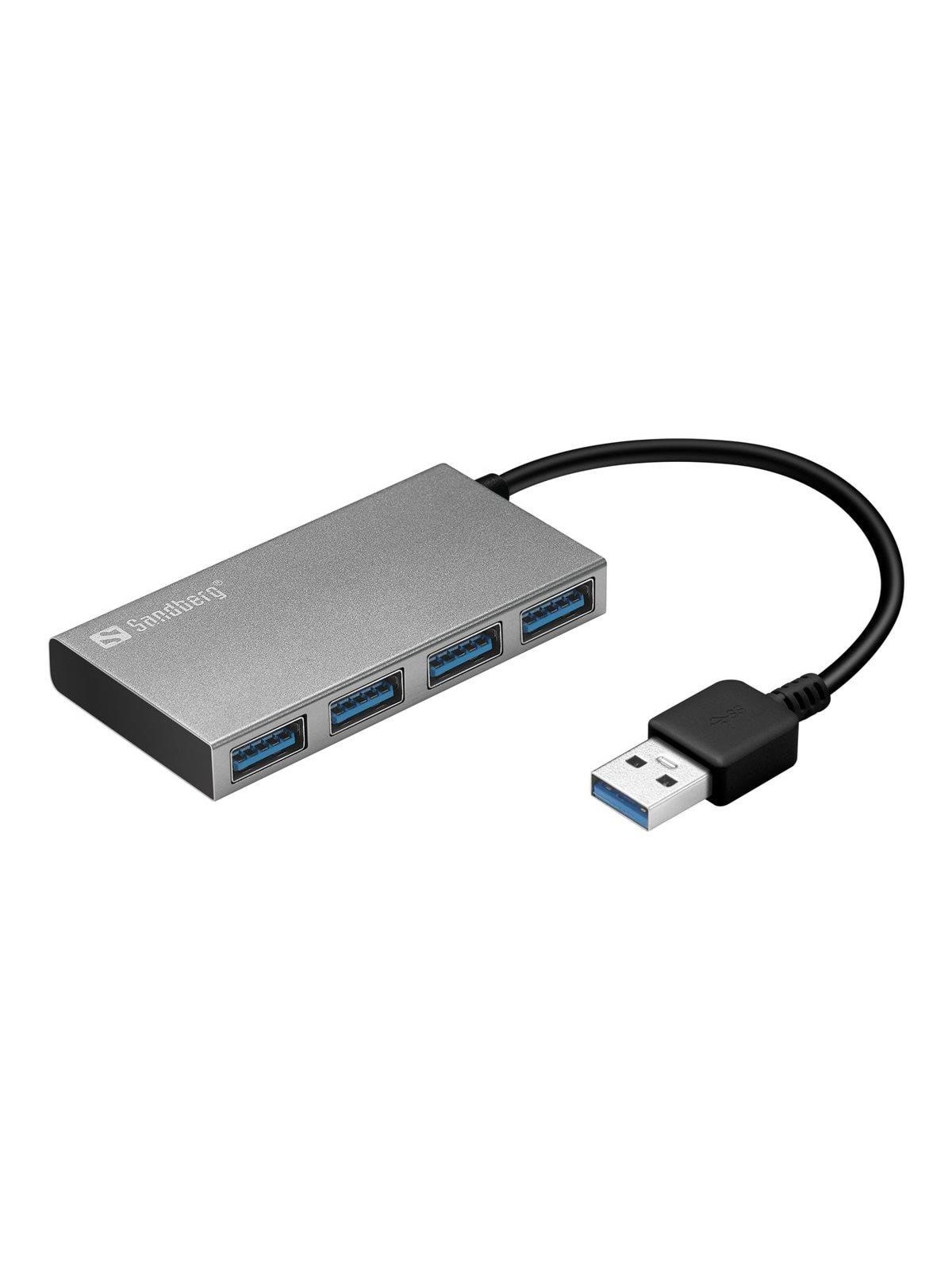 Sandberg 4-port Usb 3.0 Hub Usb-hubs - 4 - Silber - Usb Hubs - 133-88