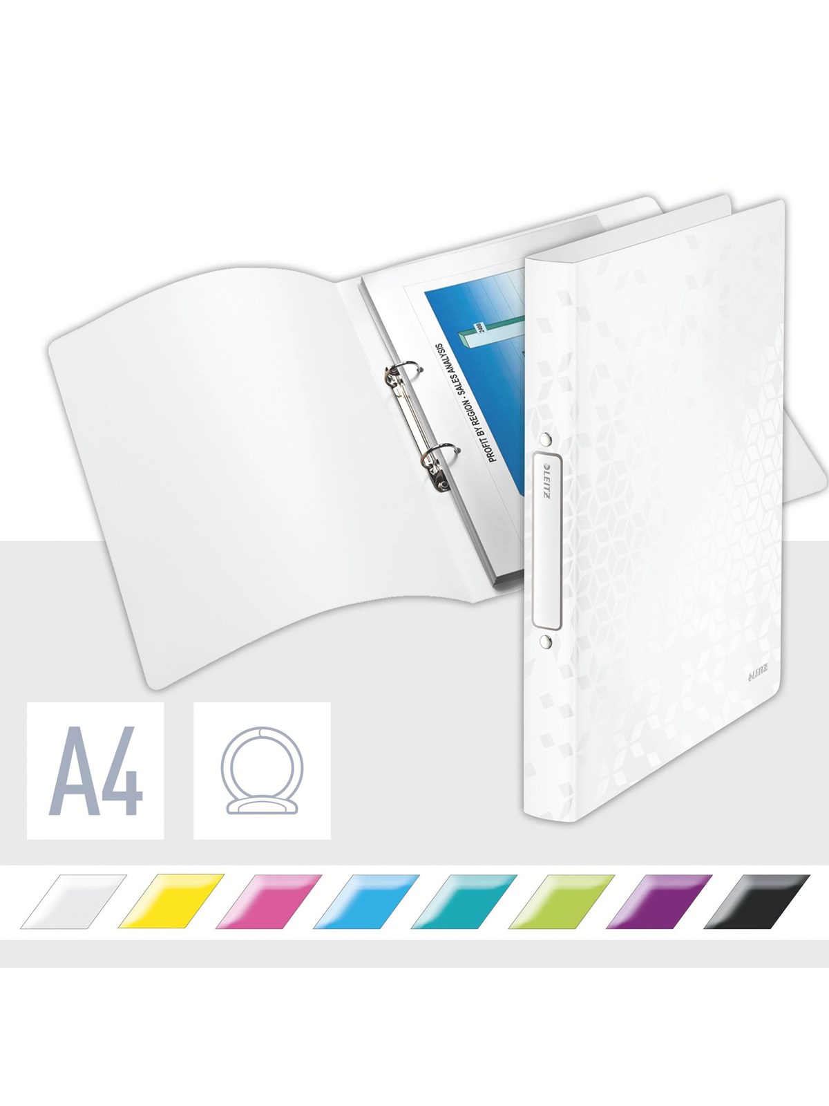 Leitz Wow Ringbuch Weiß - Mappenund Clipboards - 42570001