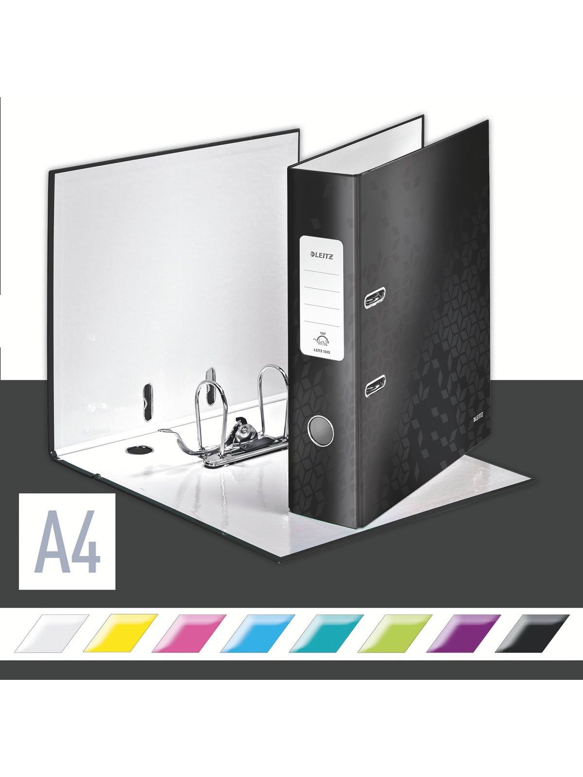 Leitz Qualitäts-ordner 180° Wow Schwarz - Briefordner Und Ringmappen - 10050095