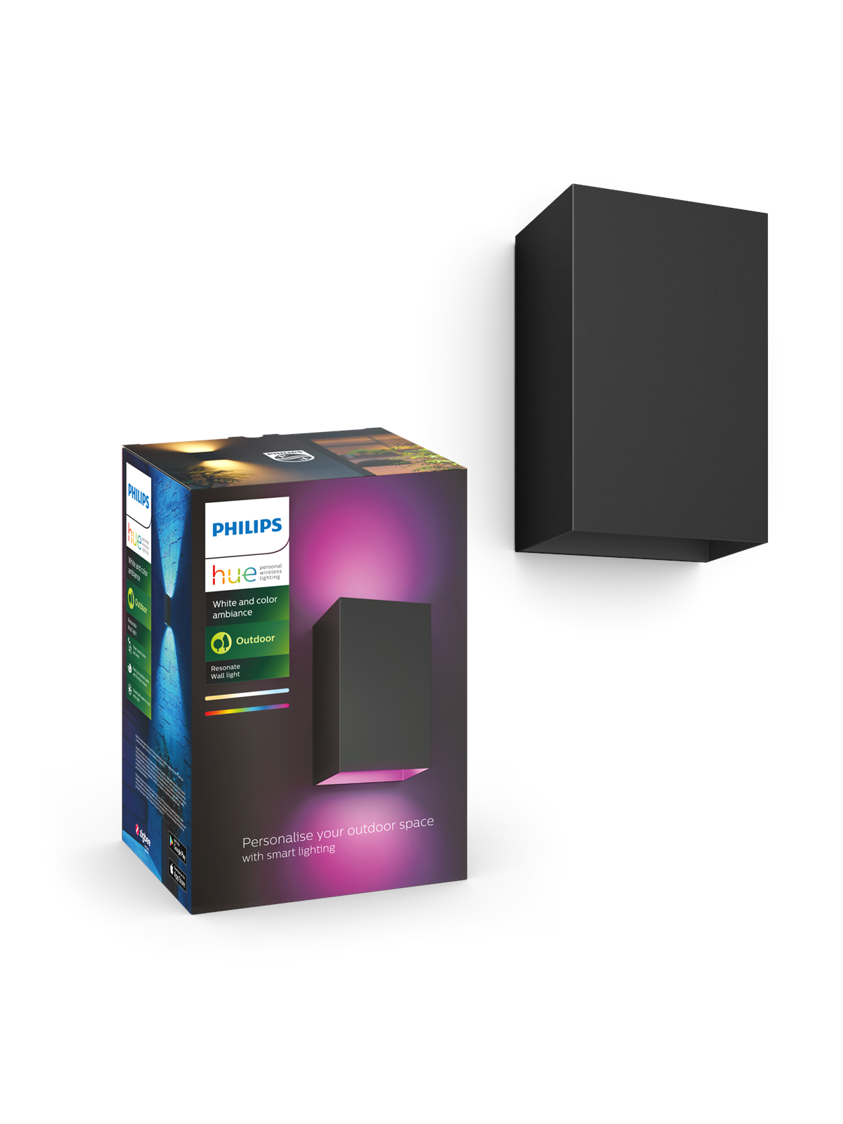 Philips Hue Resonate Outdoor Wandleuchte - Schwarz - Smart Home - 915005842901