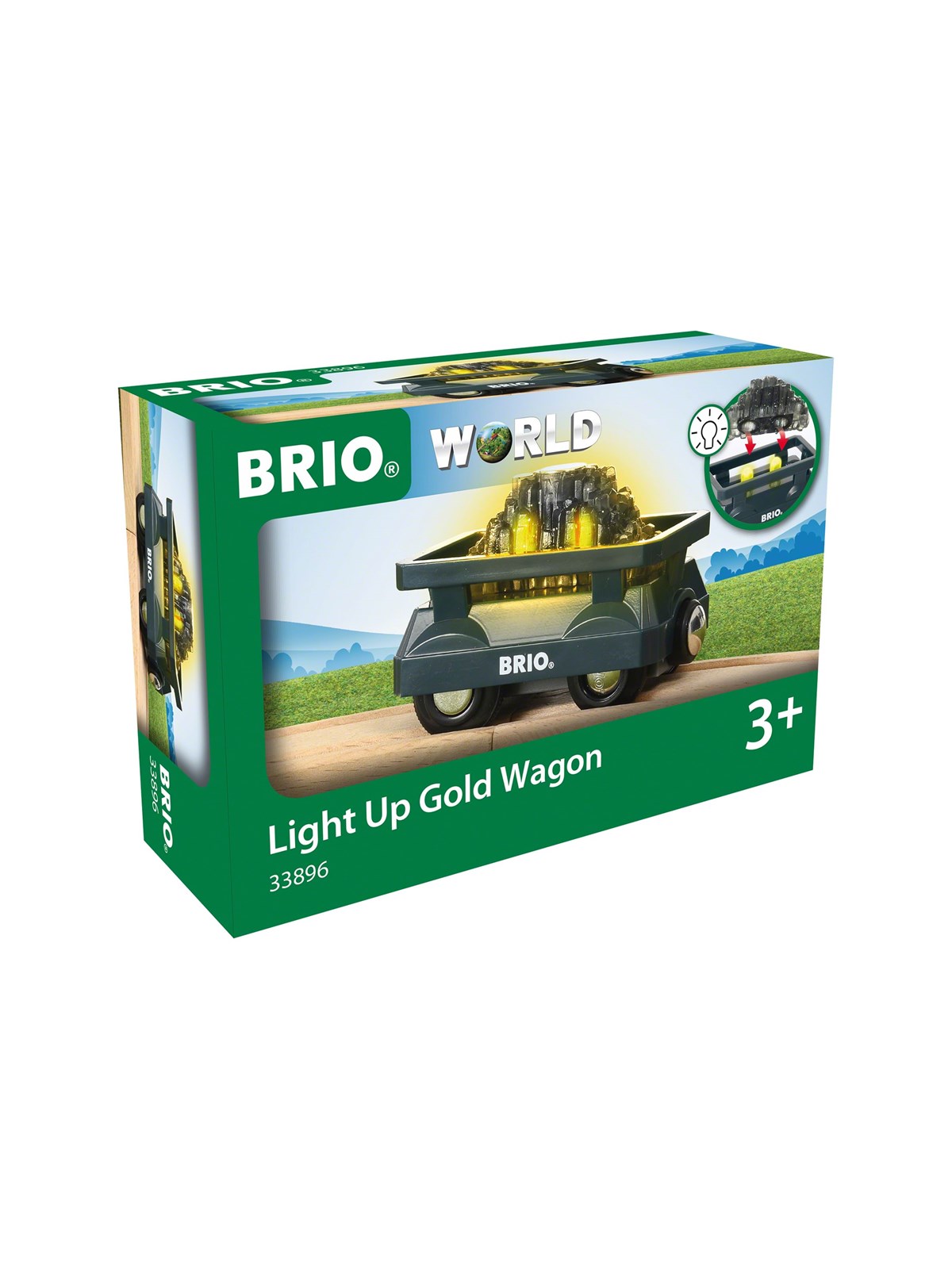 Brio Light Up Gold Wagon - Brio Train - 33896