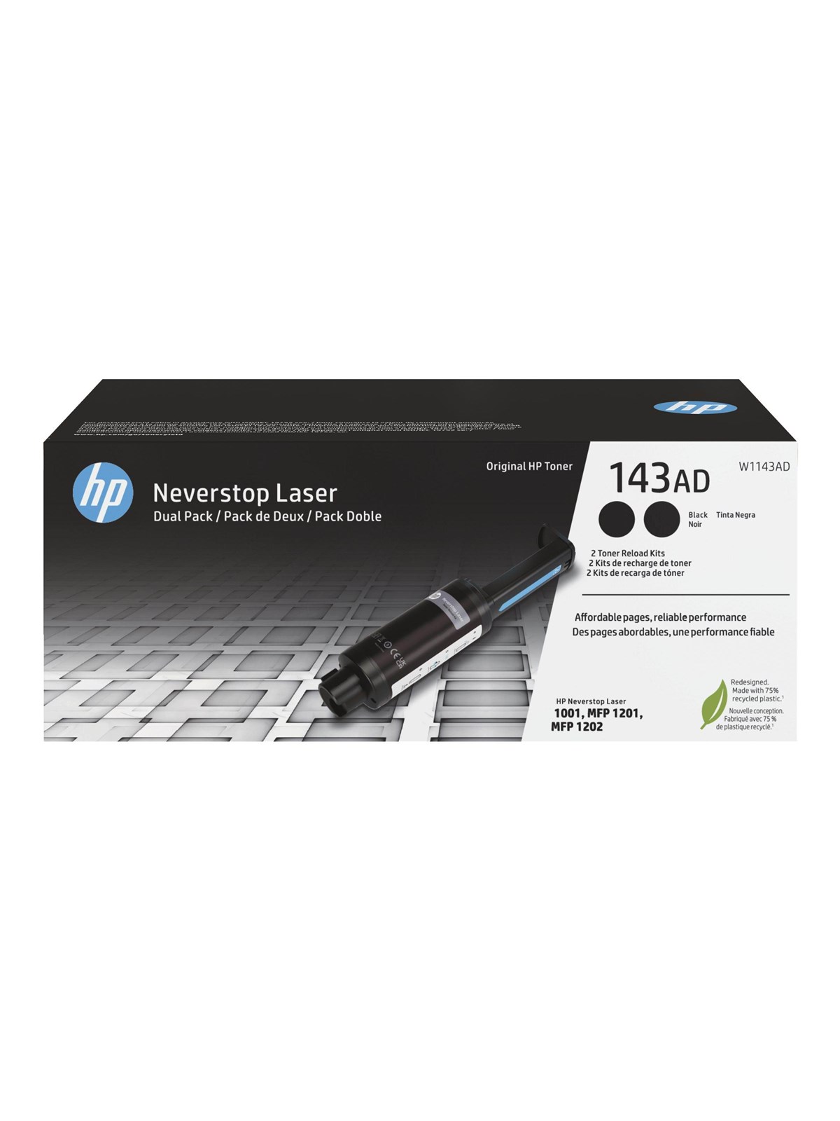 HP 143ad / W1143ad - Black Toner 2-pack - Druckerzubehoer Tinte Toner