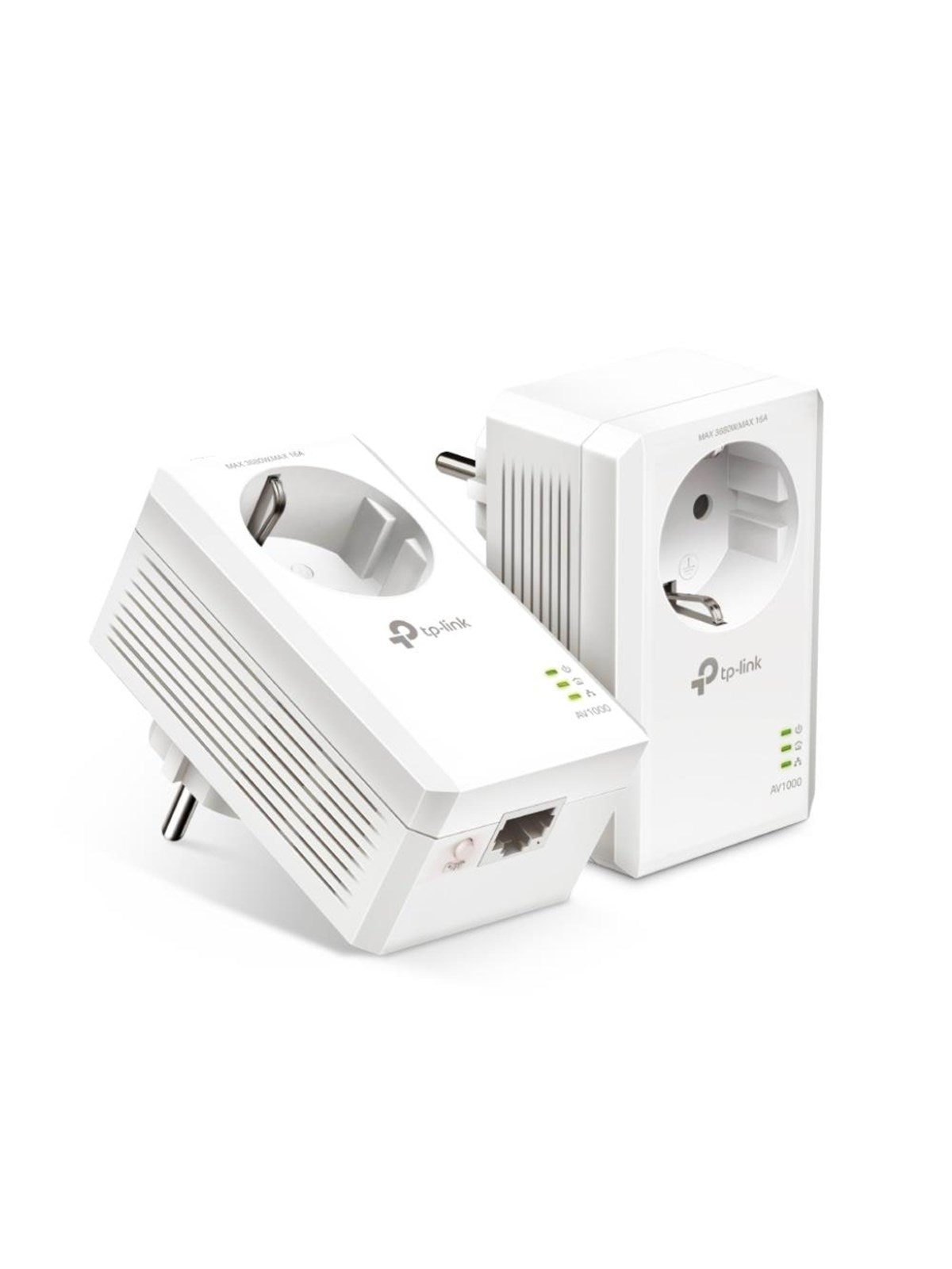 Tp-link Tl-pa7017p Kit (2-pack) Av1000 Gigabit Passthrough Powerline Starter Kit Homeplugs - Homeplug Powerline