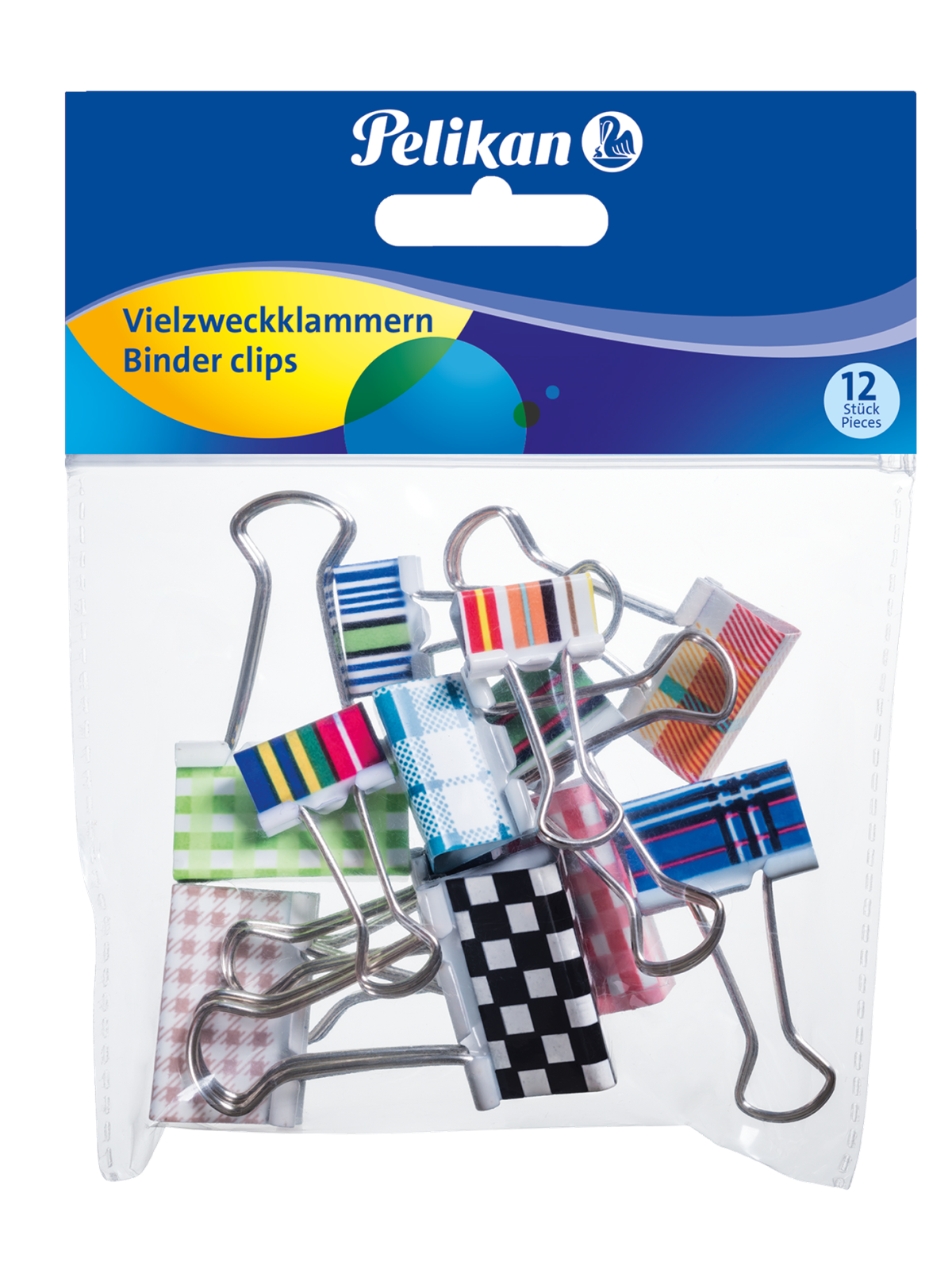 Pelikan Vielzweckklammer 12 Stk. Sortiert, 19 mm, 6 mm, Polybeutel Mit 12 im - Konferenz Und Praesentation - 100401587