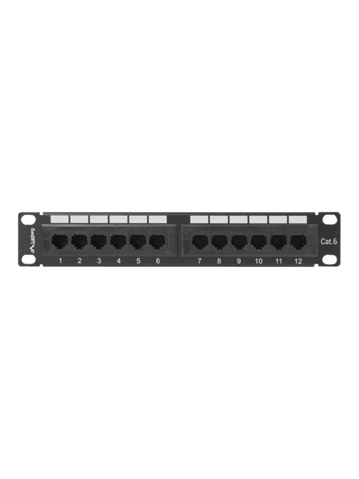 Lanberg Ppu6-9012-b 12-port Patch Panel 1U 10" Cat.6 Utp Black - Netzwerkzubehoer