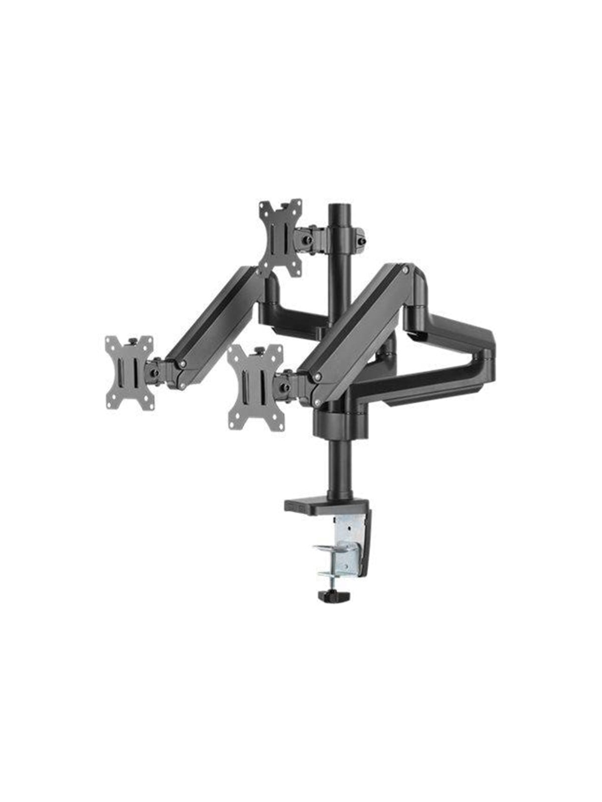 Deltaco Office Triple Hydraulisk Monitor-arm 17"-27" - Monitorhalterung - Arm-0352