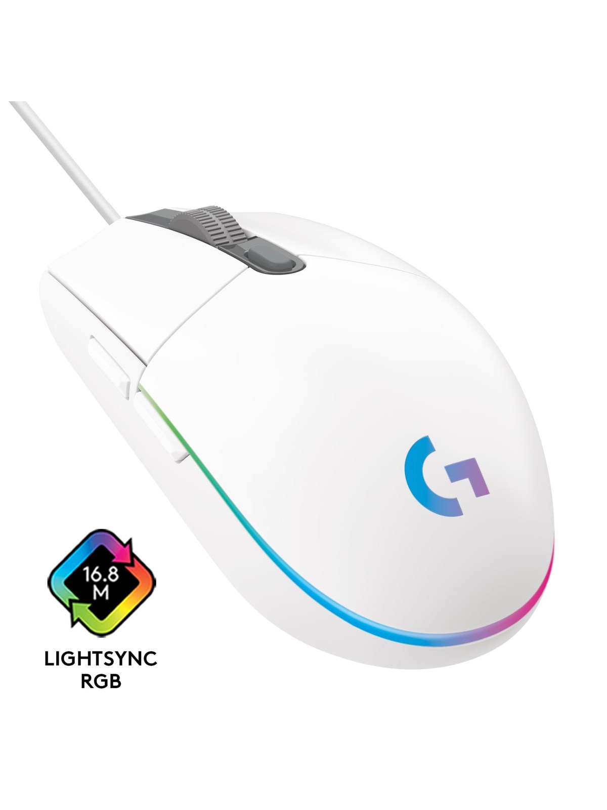 Logitech G203 Lightsync - White - Gaming Maus (Weiß Mit Rgb Licht) - 910-005797