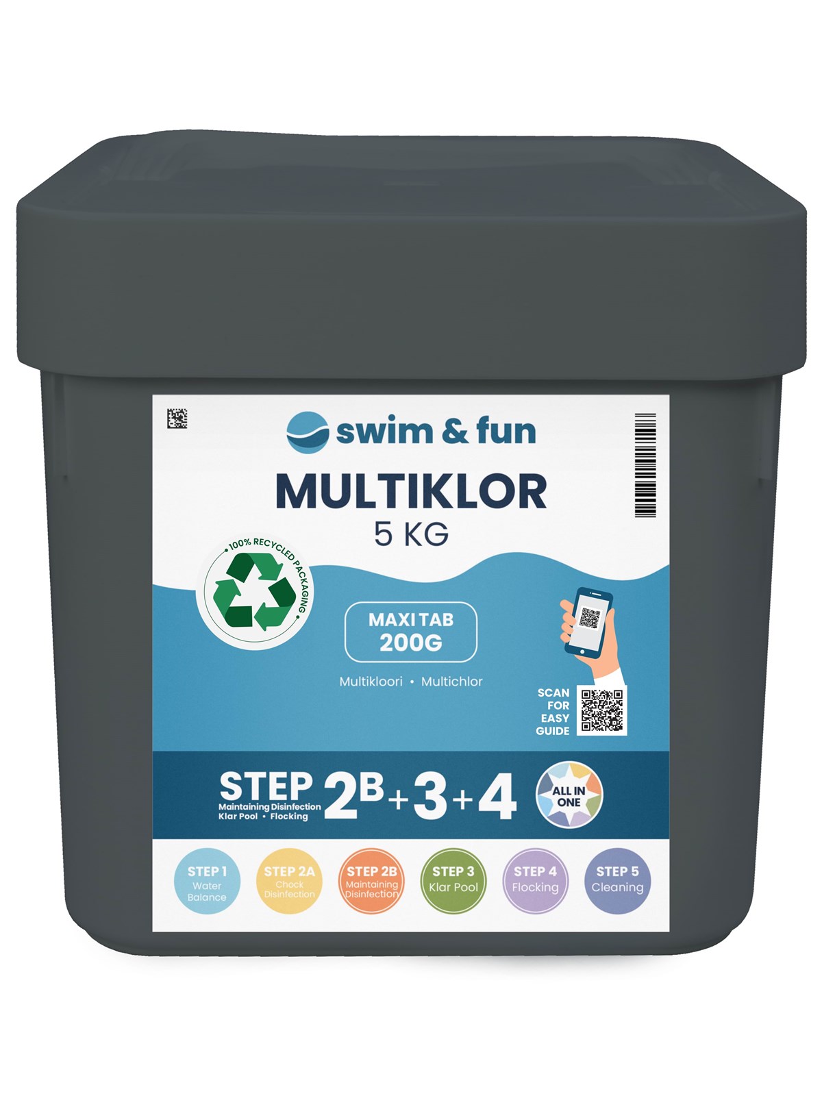 Swim & Fun Multiklor Maxi Tab 200 g 5 kg - Pools - 1710