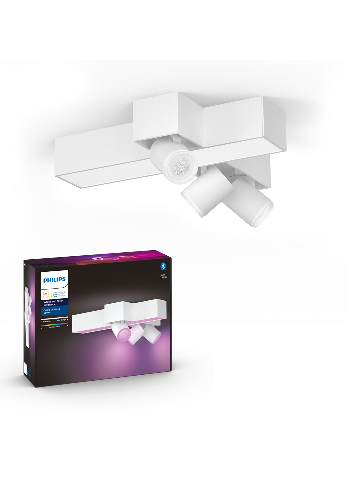 Philips Hue Centris Cross 3-er Spots 5.7W - Weiß - Smart Home - 929003809101