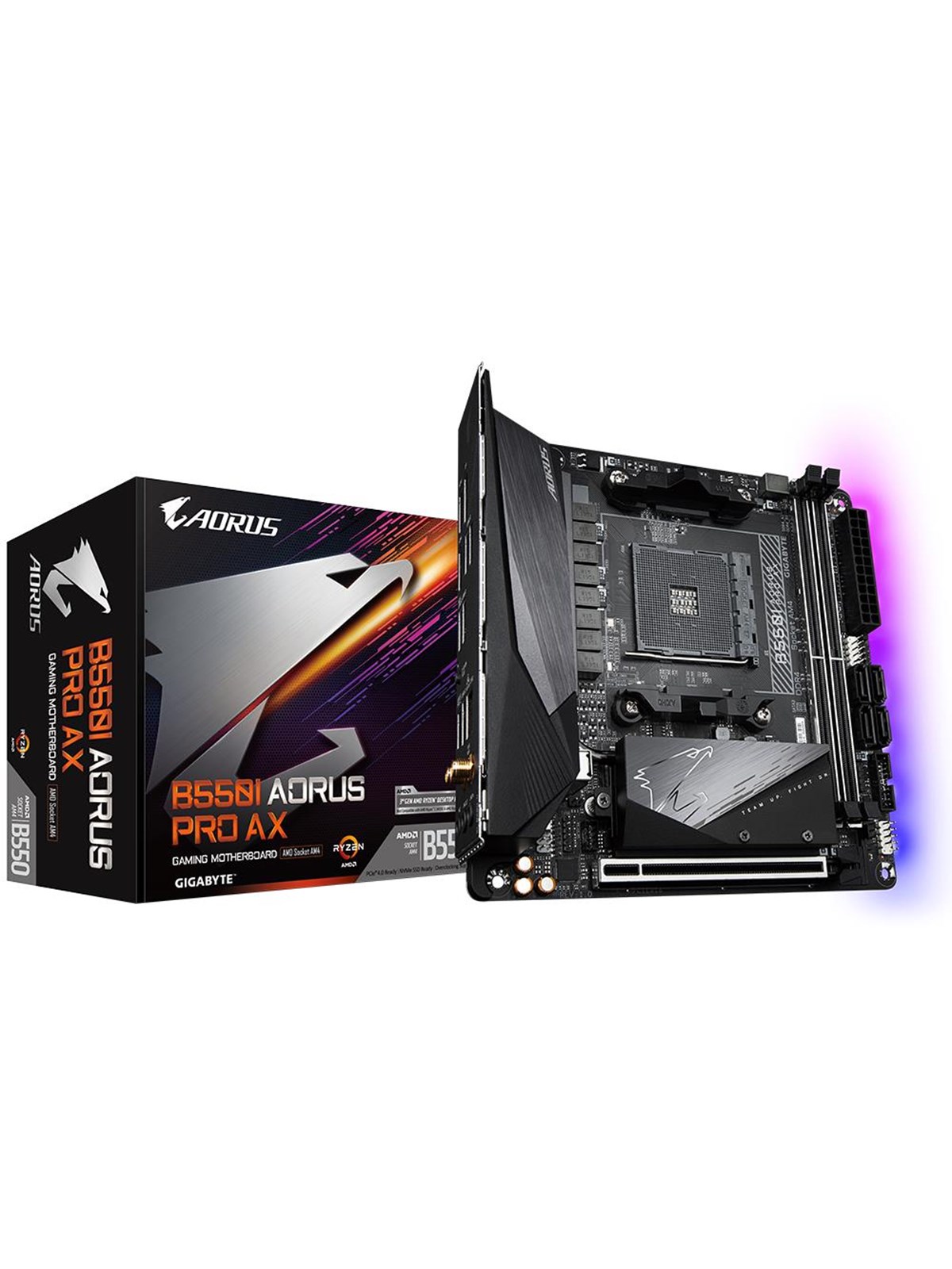 Gigabyte B550i Aorus Pro AX Mainboard - Amd B550 - Amd Am4 Socket - Ddr4 Ram - Mini-itx