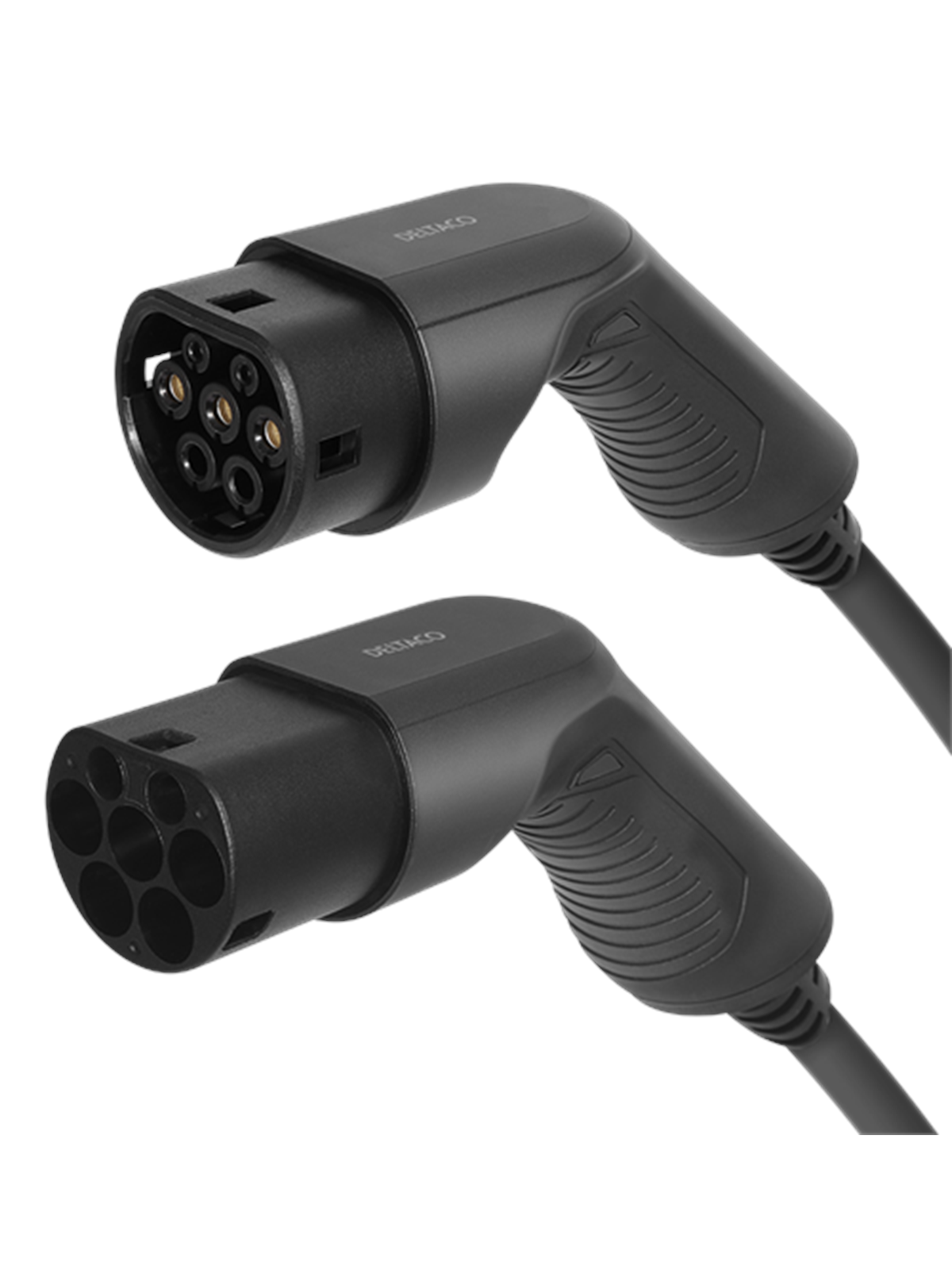 Deltaco E-charge Ev-3203 Ladekabel Für Elektroautos, Typ 2 zu Typ 2, 3 Phasen, 32 A, 22 kW, 3m, Schwarz - Aufladen Von Elektroautos