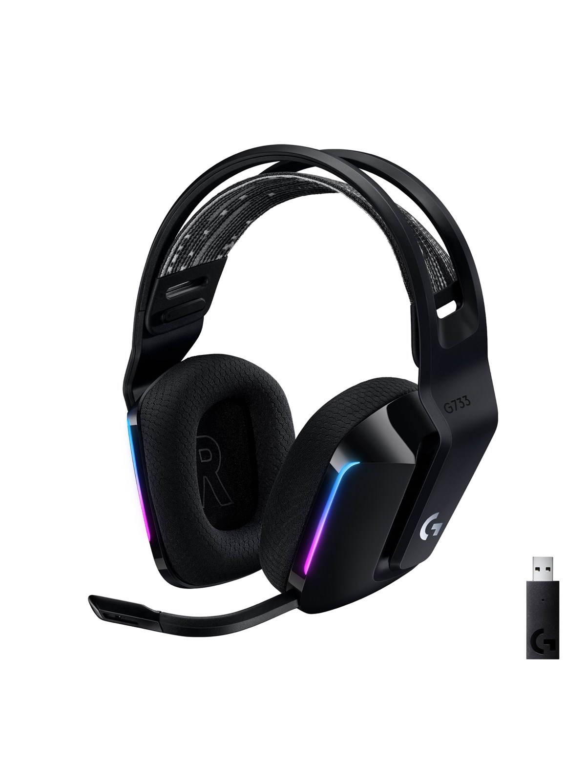 Kopfhörer - Logitech G733 Lightspeed - Black - Kopfhoerer/headsets - 981-000864