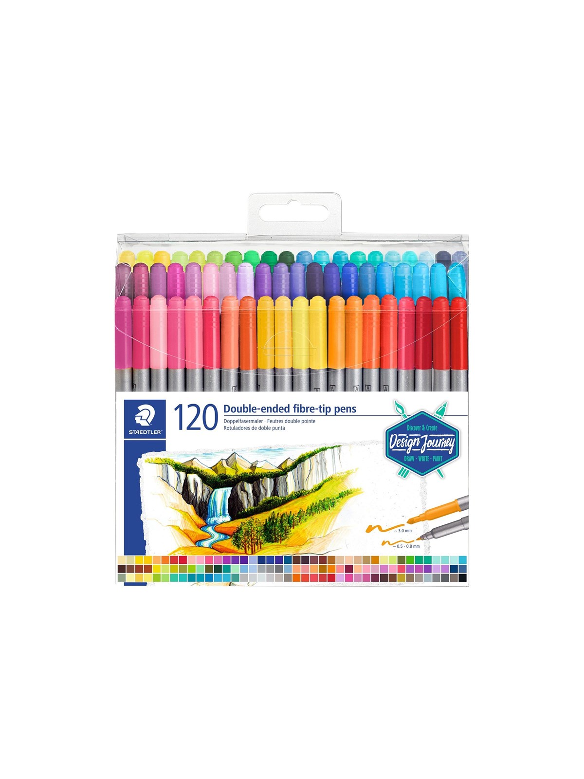 Staedtler Double-ended Fibre-tip Pens 120pcs - Hobby Zubehoer - 3200 Tb120