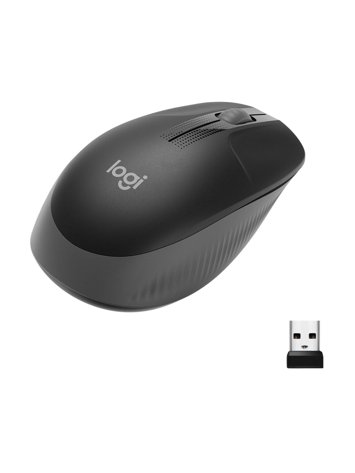 Logitech M190 Full-size Wireless Optical PC Mouse - Charcoal - Maus (Schwarz) - 910-005905