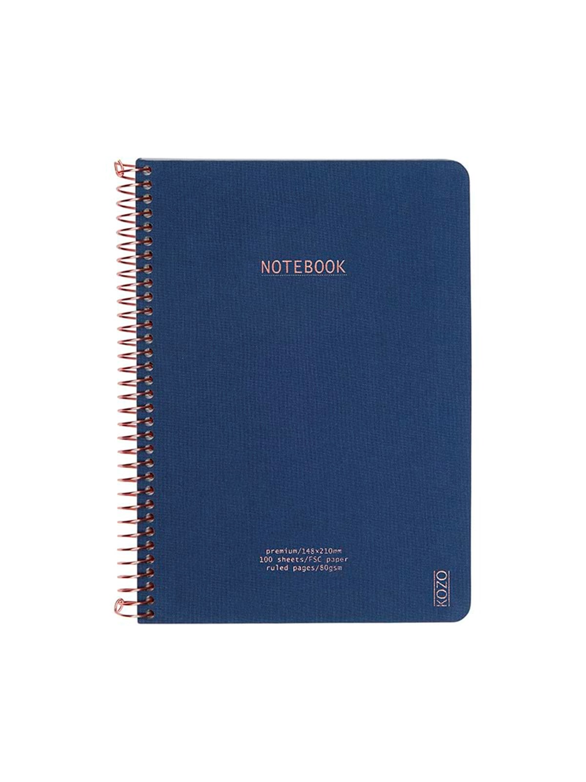 Kozo Premium Notebook A5 Navy 100 Pcs 80g. - Bloecke Formulare Und Notizbuecher - 320106
