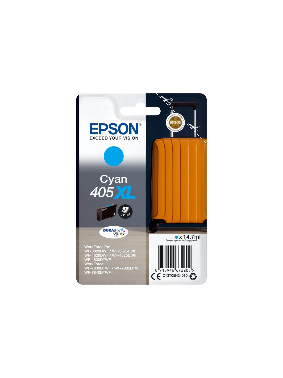 Epson 405xl - Cyan - Original - Ink Cartridge - Druckerzubehoer Tinte Toner - C13t05h24010