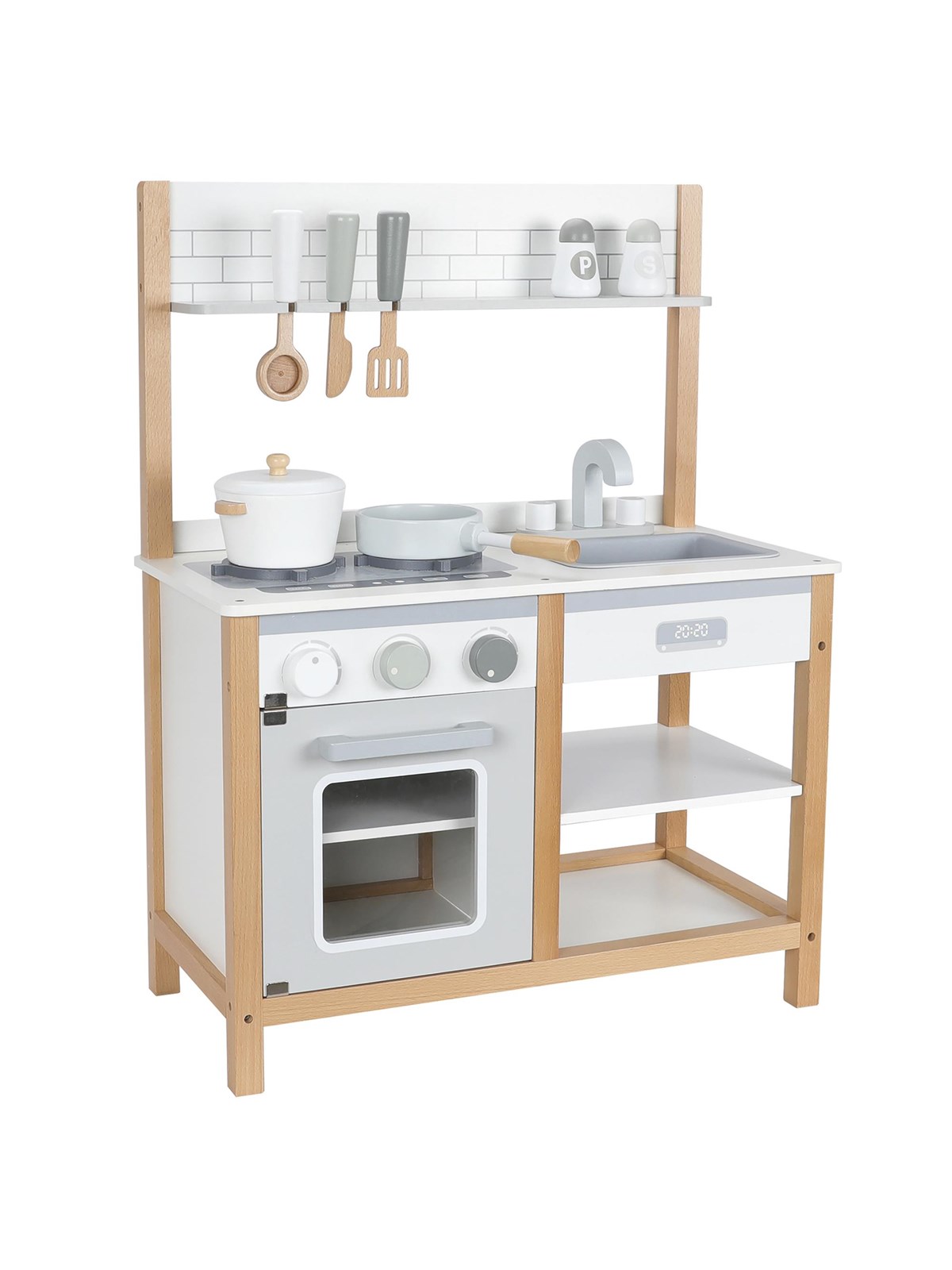 Nordic Play Play Kitchen With Accessories Nature - Spielkueche Zubehoer - 805-786