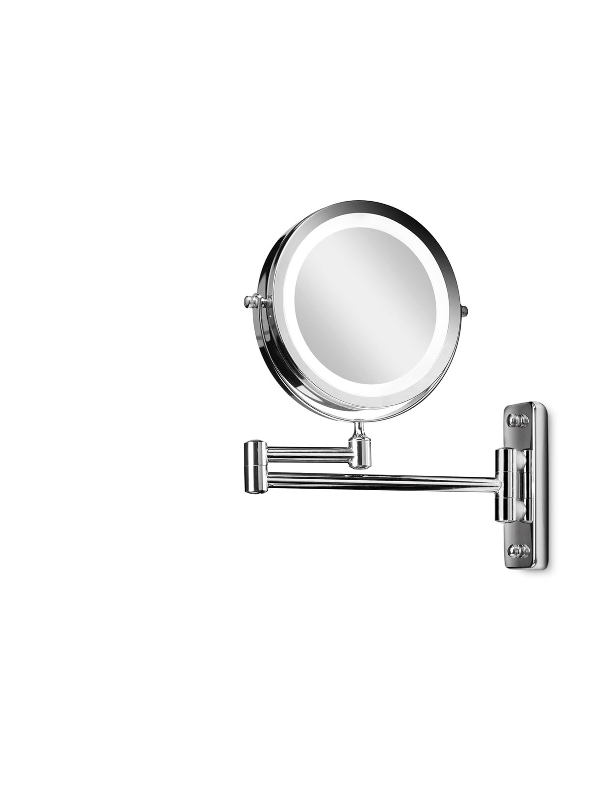 Gillian Jones Led Wall Double Sided Mirror in Silver x 10 Magnifying - Kosmetik Spiegel - 10246