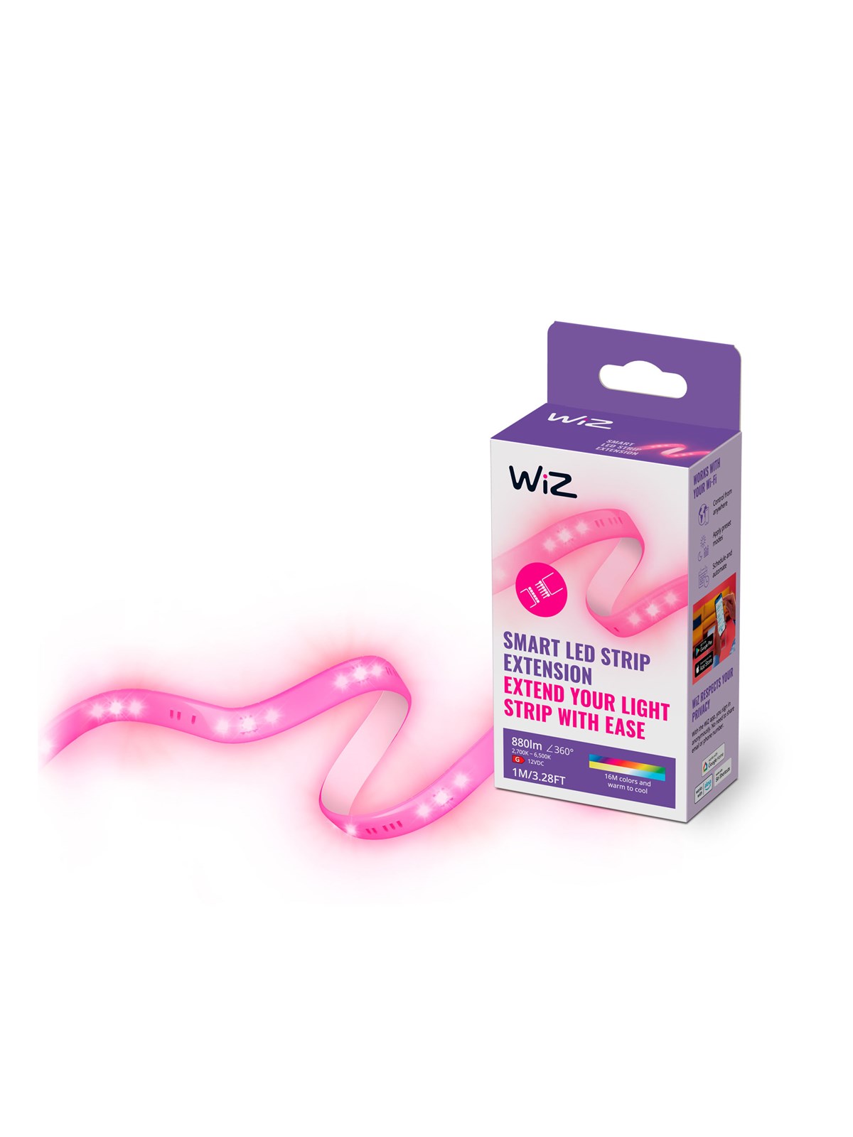 Wiz Smart Led Light Strip Extension 1m Tunable White & Rgb - Smart Home - 929002532122