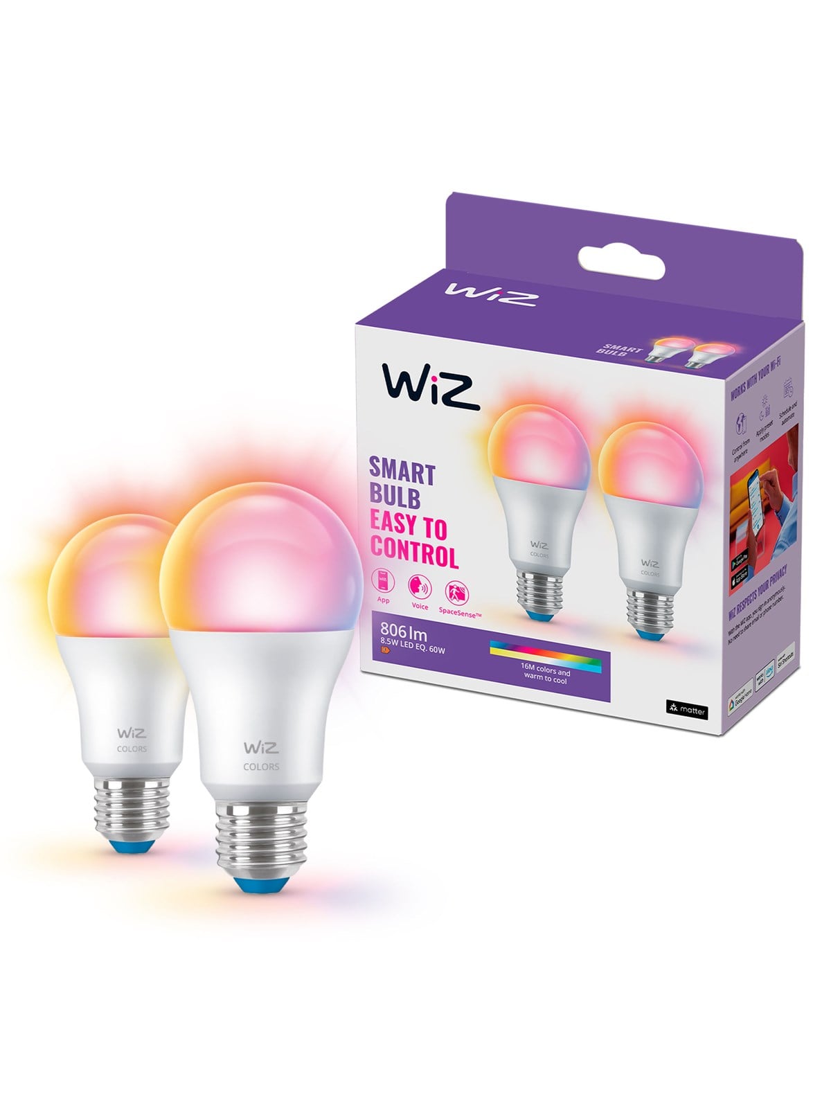 Wiz Colors A60 E27 - 2er-pack - Smart Home - 929003601032
