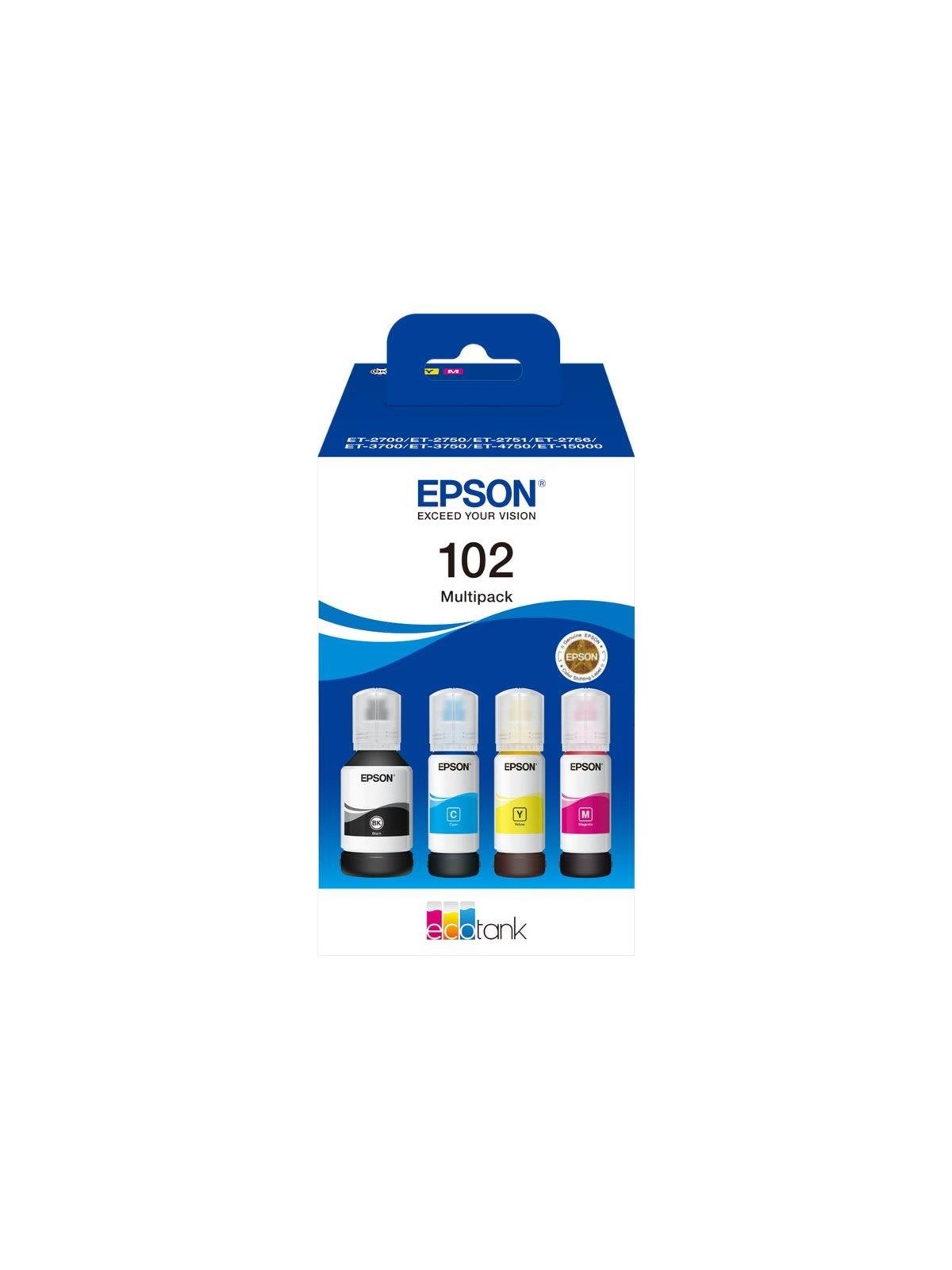 Epson 102 Ecotank - 4-colour Multipack (Black Yellow Cyan Magenta) Ink - Druckerzubehoer Tinte Toner - C13t03r640