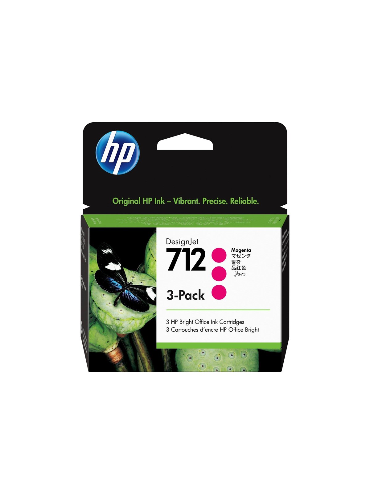HP 712 / 3ed78a 3-pack Magenta Ink - Druckerzubehoer Tinte Toner