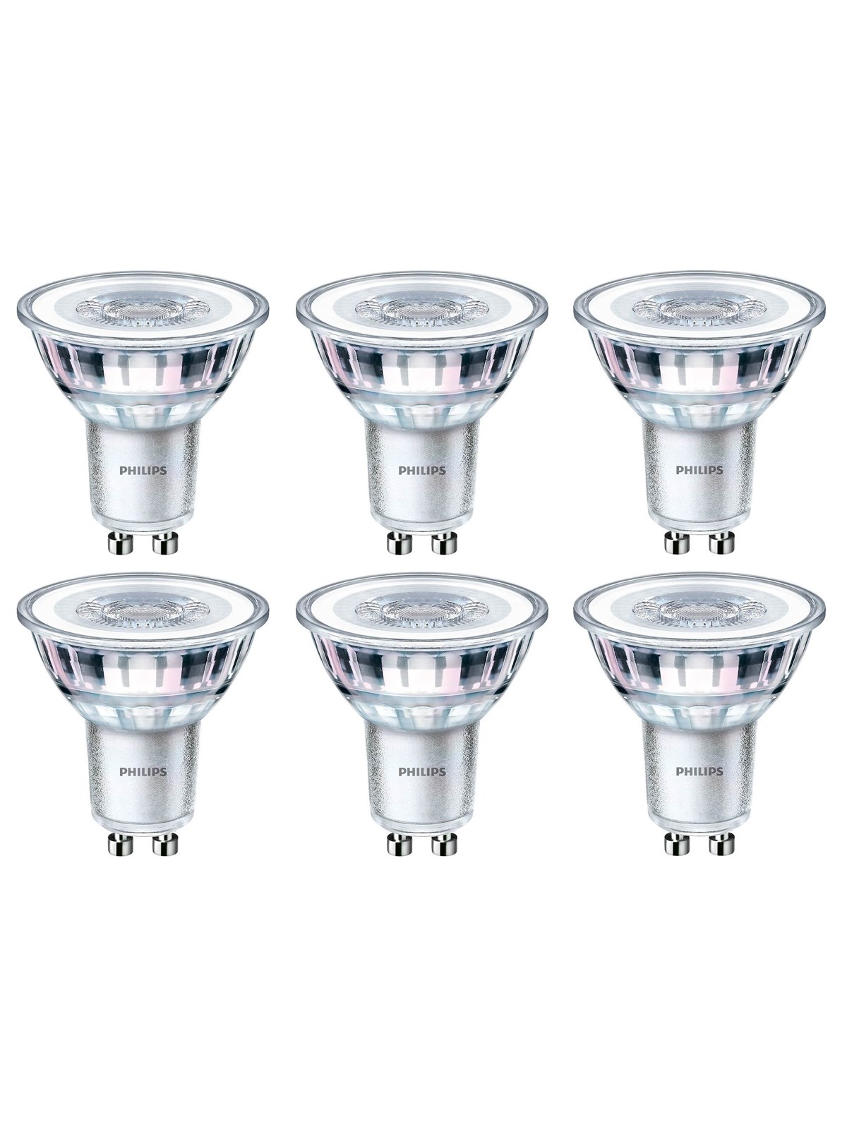 Philips Led-lampe Classic Spot 4.6w/827 (50w) 36° 6-pack Gu10 - Led Birnen - 929001215233