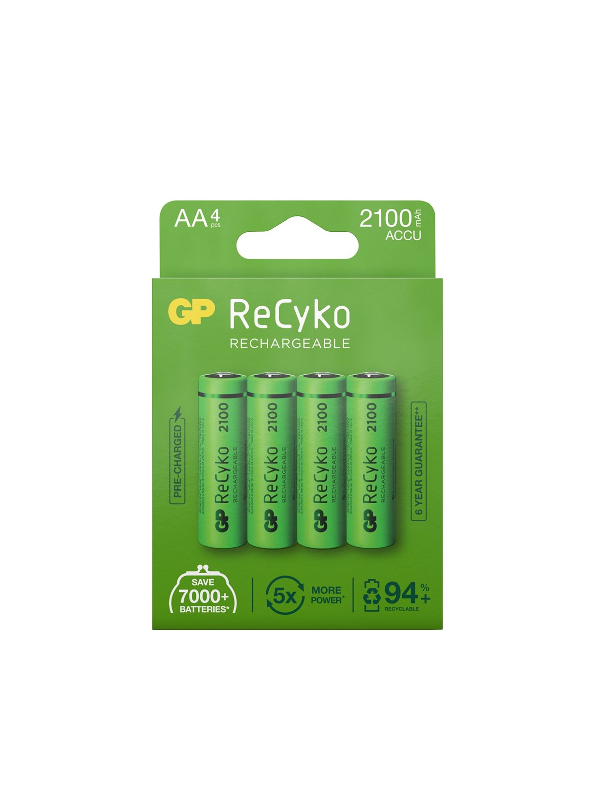 GP Recyko Aa-batteri 2100 Mah 4-pack - Batterien Und Akkus - 201212