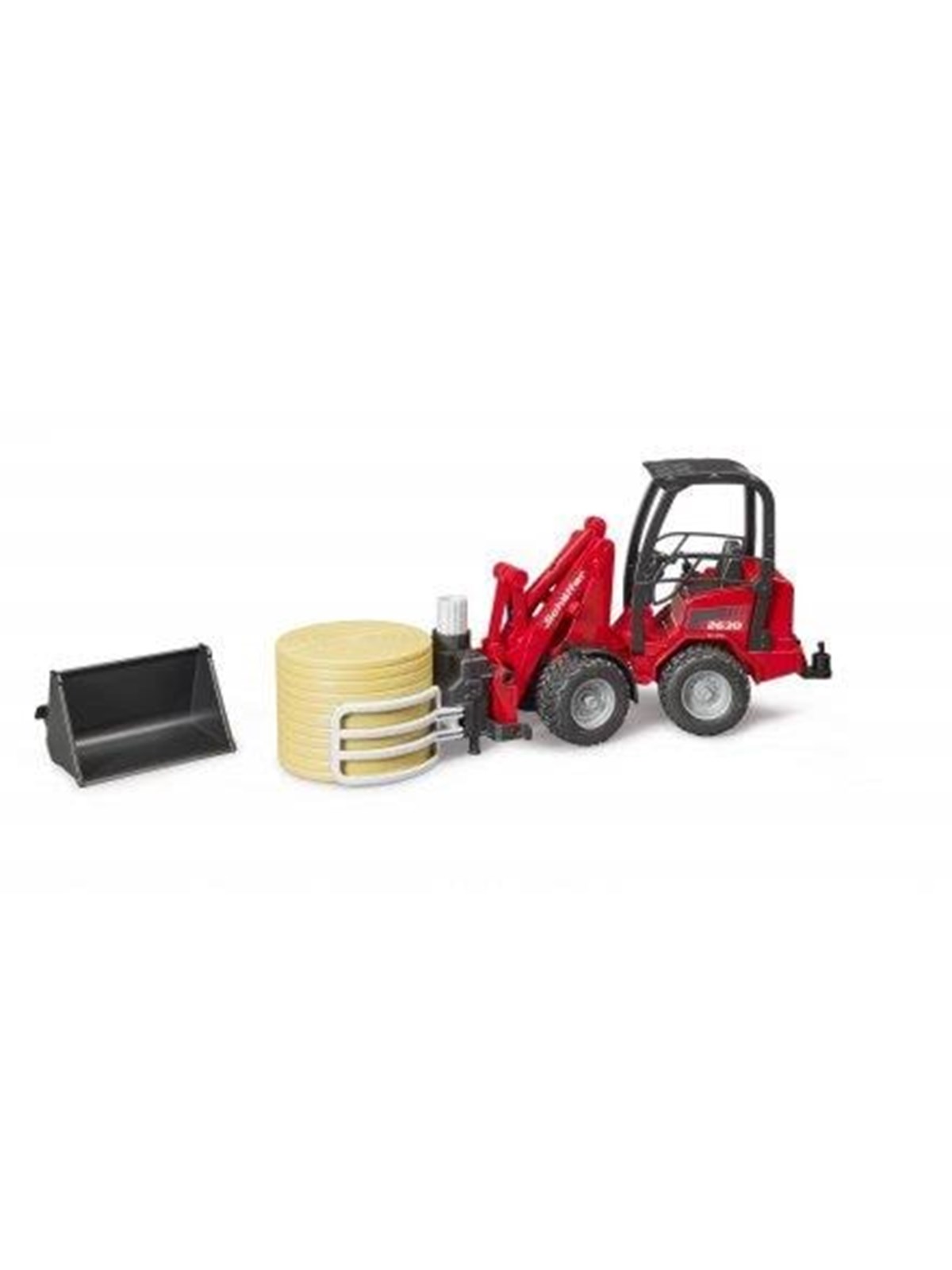 Bruder Schäffer Compact Loader 2630 With Bale Gripper And 1 Bale Toy - Spielzeugauto - 02192