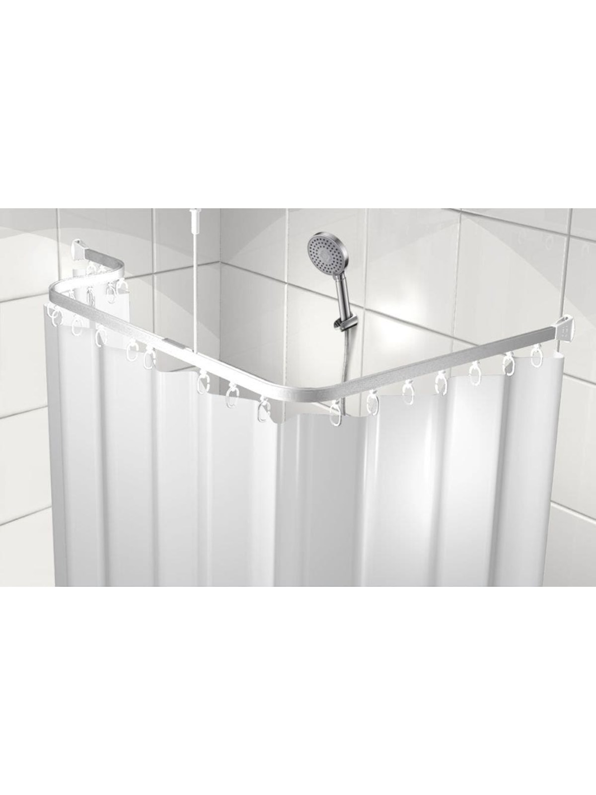 Van Der P Bend-it yourselve rail 200 cm white Image