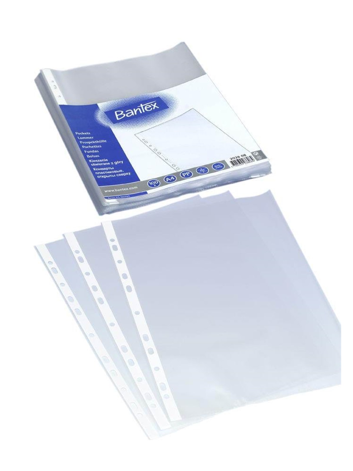 Bantex Plastlomme A4 0.04mm Præget 100stk/pak - Taschen Umschlaege Und Register - 1391283