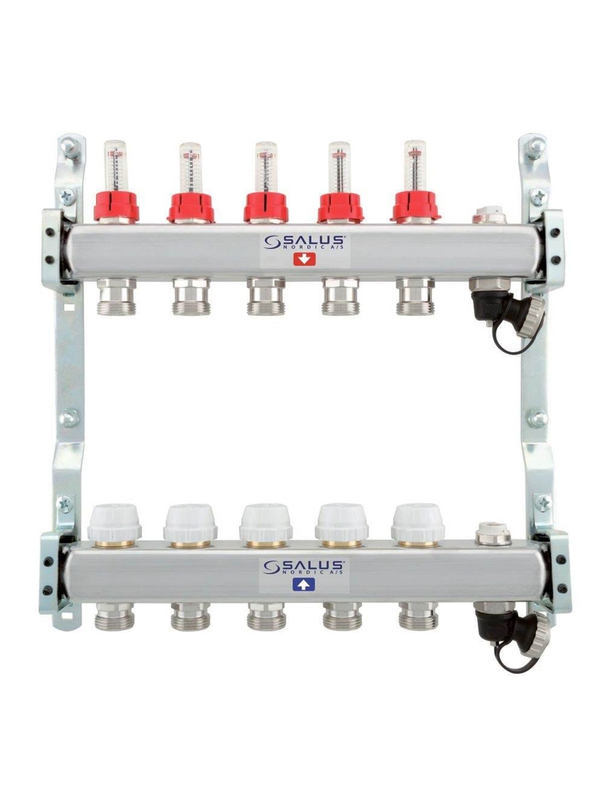 Salus underfloor heating manifold 4 slings with flowmeter