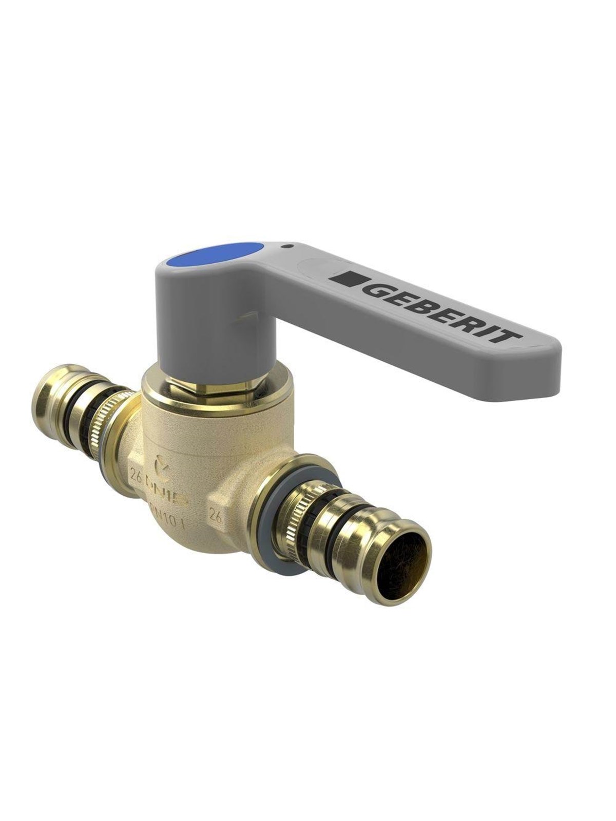 Geberit Mepla Ball Valve With Actuator Lever: d=32mm 604.020 - Alu Pex Systeme - 614.061.00.2