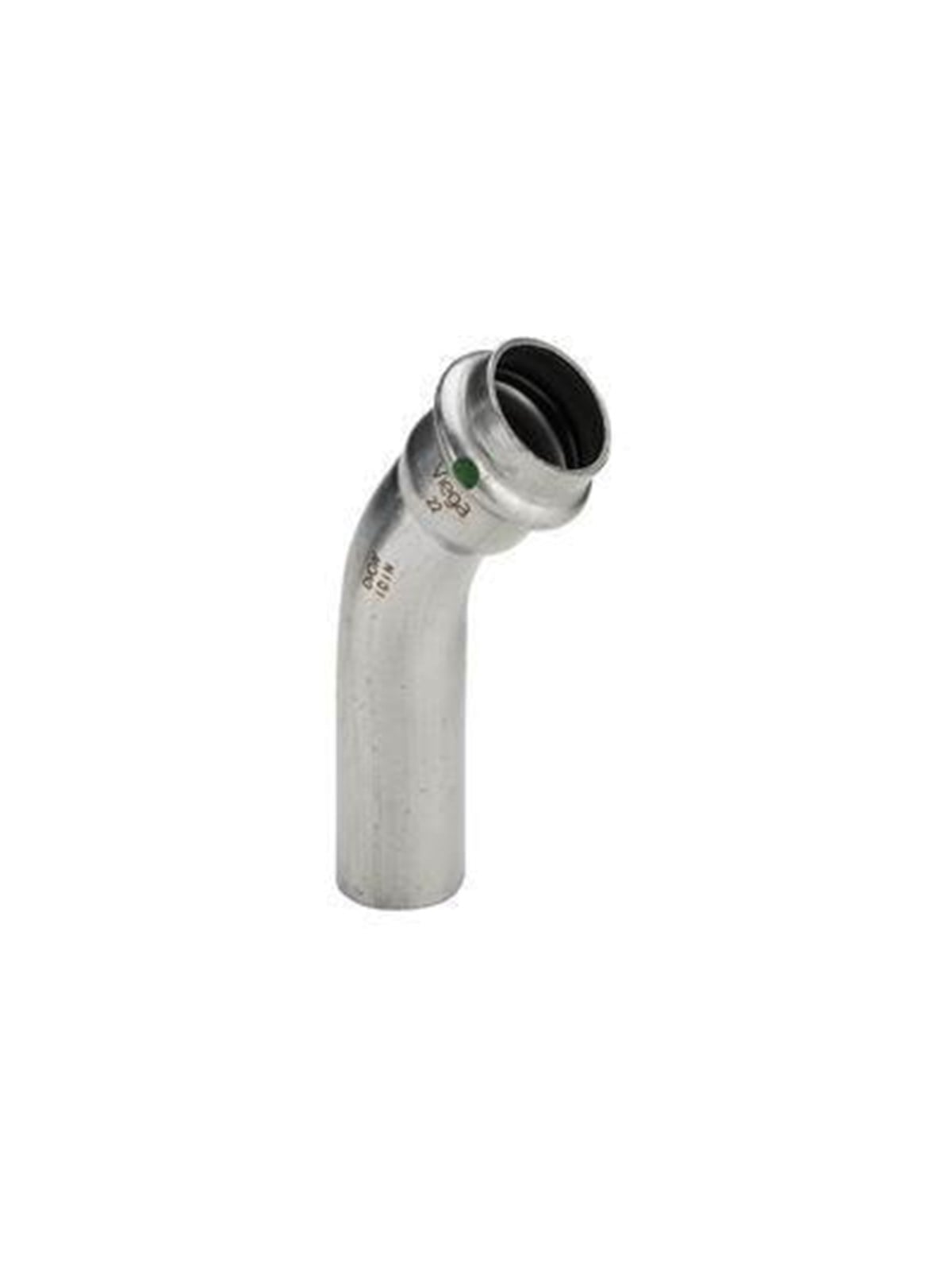 Viega Sanpress Inox bend 45° 42 Stainless steel/bright 435431 Image