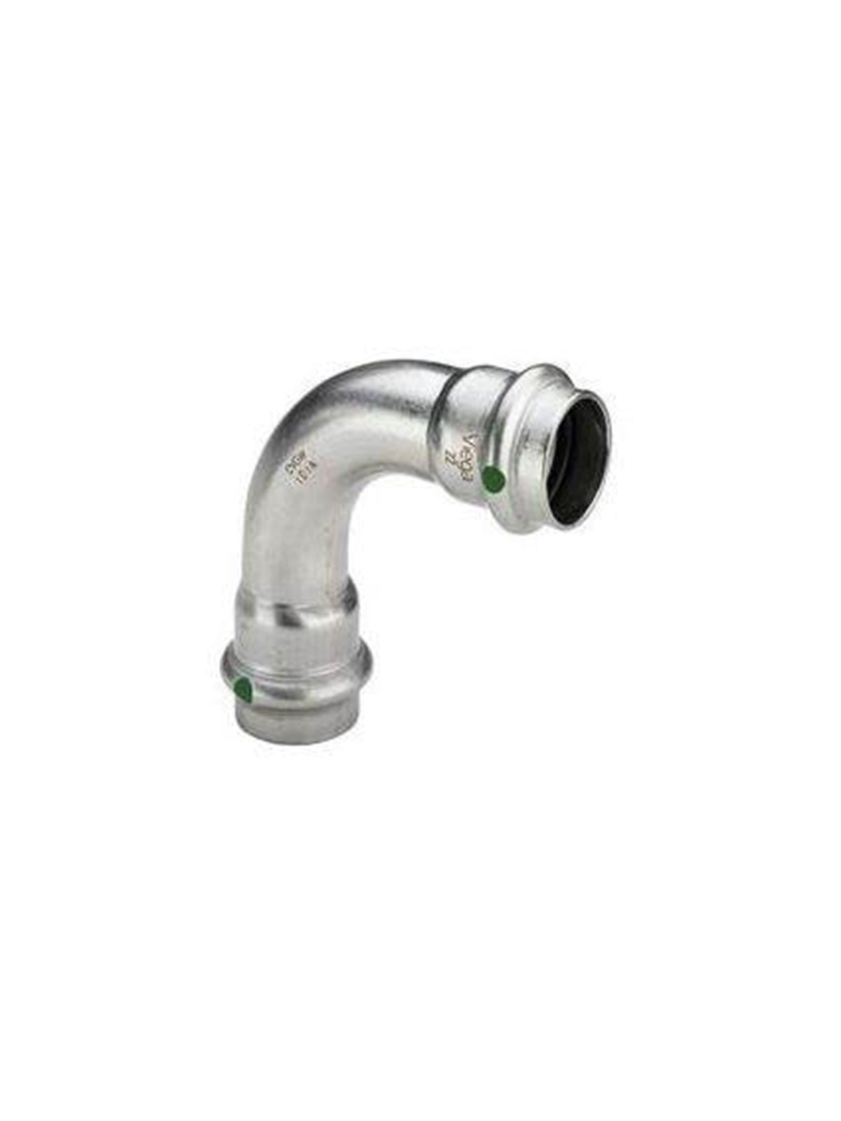 Viega Sanpress Inox bend 90° 42 Stainless steel/bright 435684 Image