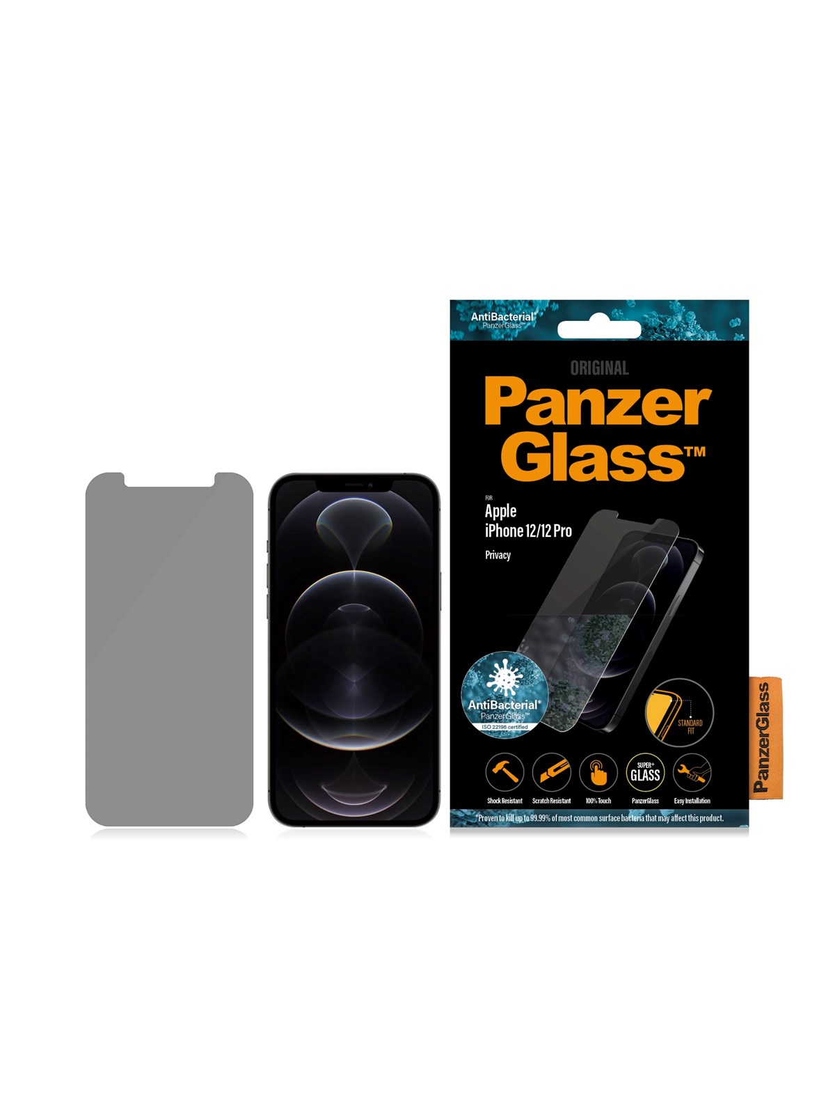 Panzerglass Privacy Screen Protector Apple Iphone 12 | 12 Pro | Standard Fit - Handys Schutzfolie - Panzerp2708