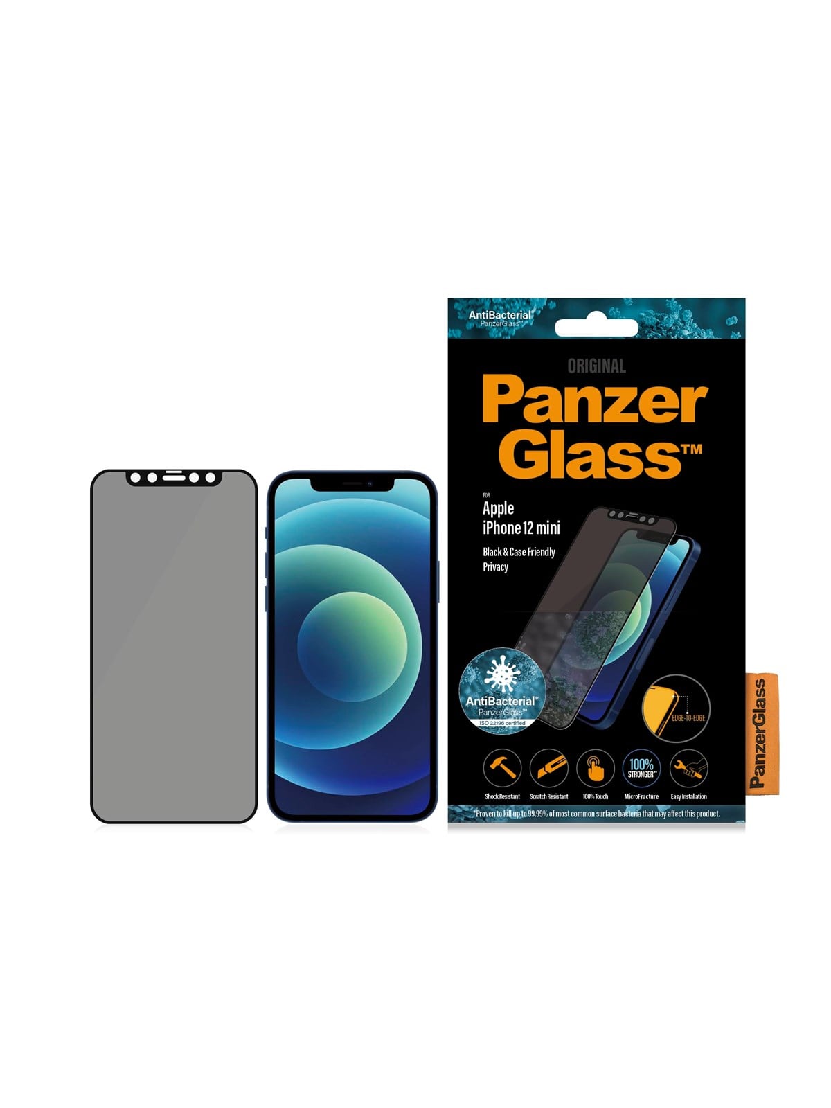 Panzerglass Privacy Screen Protector Apple Iphone 12 Mini | Edge-to-edge - Handys Schutzfolie - Panzerp2710