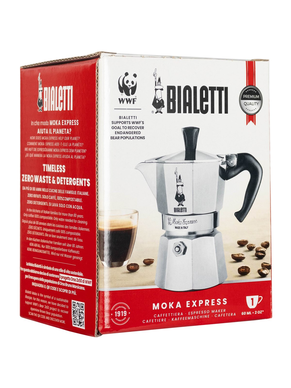 Bialetti Moka Express 1 Cup - Kaffeezubereitung - 1161