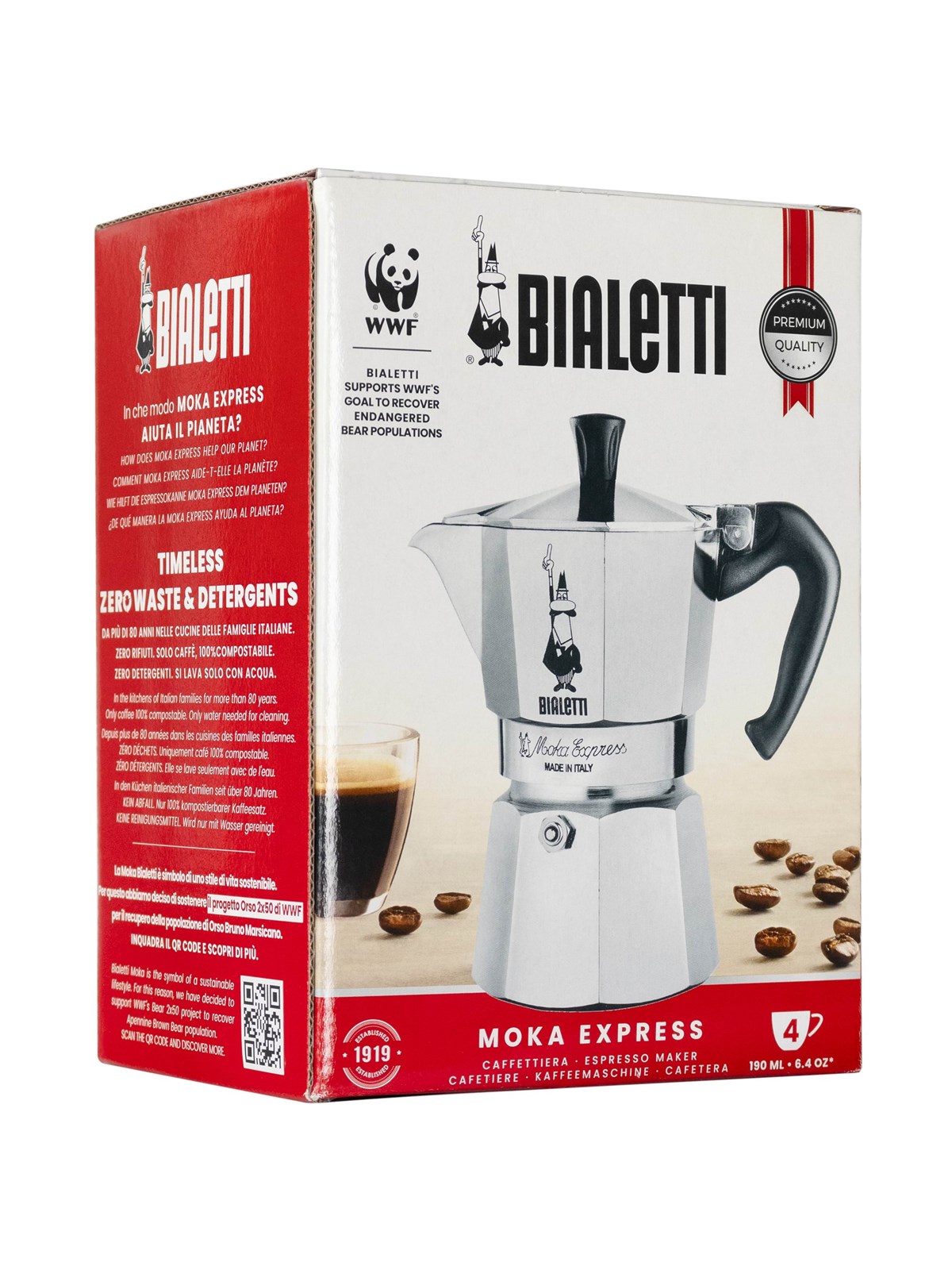 Bialetti Moka Express 4 Cups - Kaffeezubereitung - 8006363011648