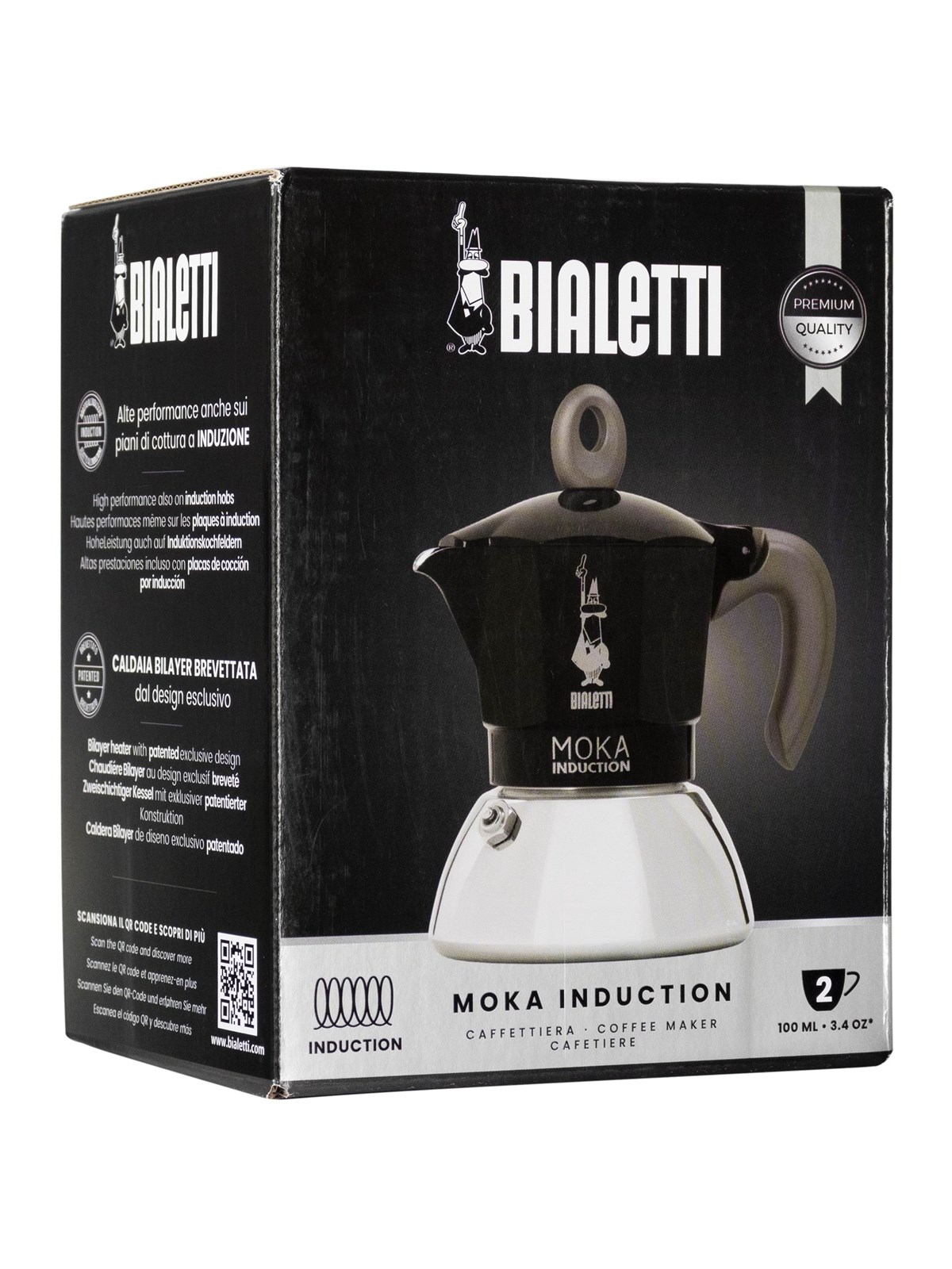 Bialetti Moka Induction 2.0 - 2 Cups - Kaffeezubereitung - 6932